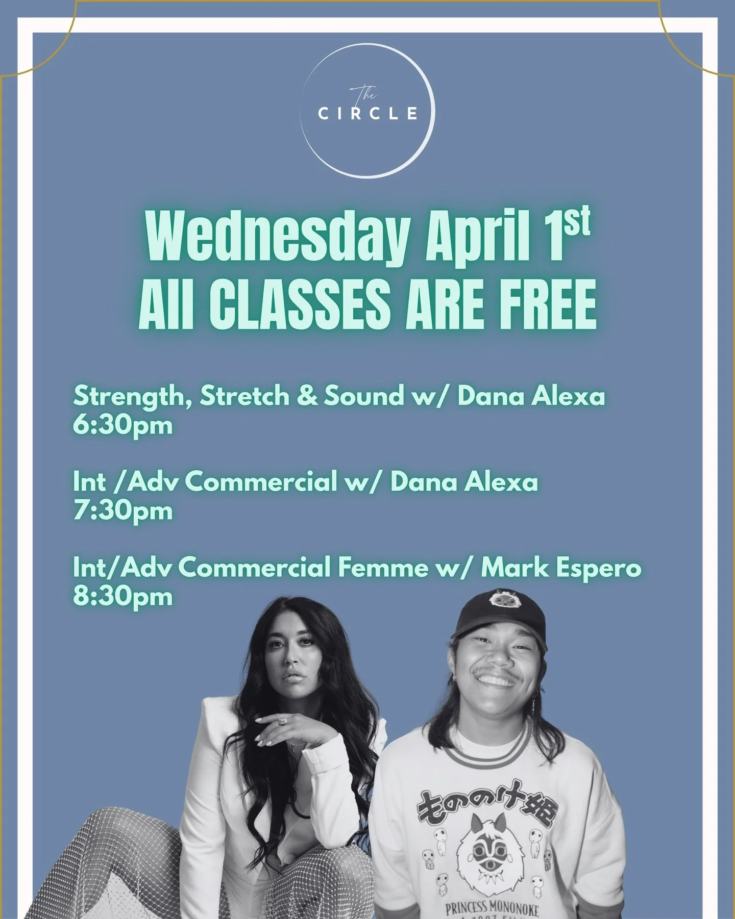 Join us THIS WEDNESDAY for THREE FREE classes!!

Registration is live at www.TheCircleStudioSA.com 💫 Sign up and let&rsquo;s move!