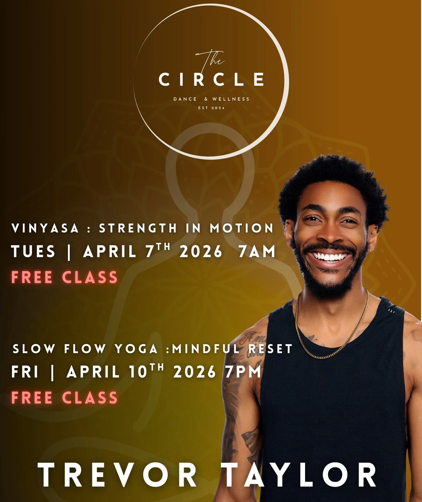 We&rsquo;re welcoming a new energy into The Circle and you&rsquo;re invited to experience it first 💫

Join us this week for complimentary yoga classes with our newest teacher and step into a practice designed to meet you exactly where you are.

Tues