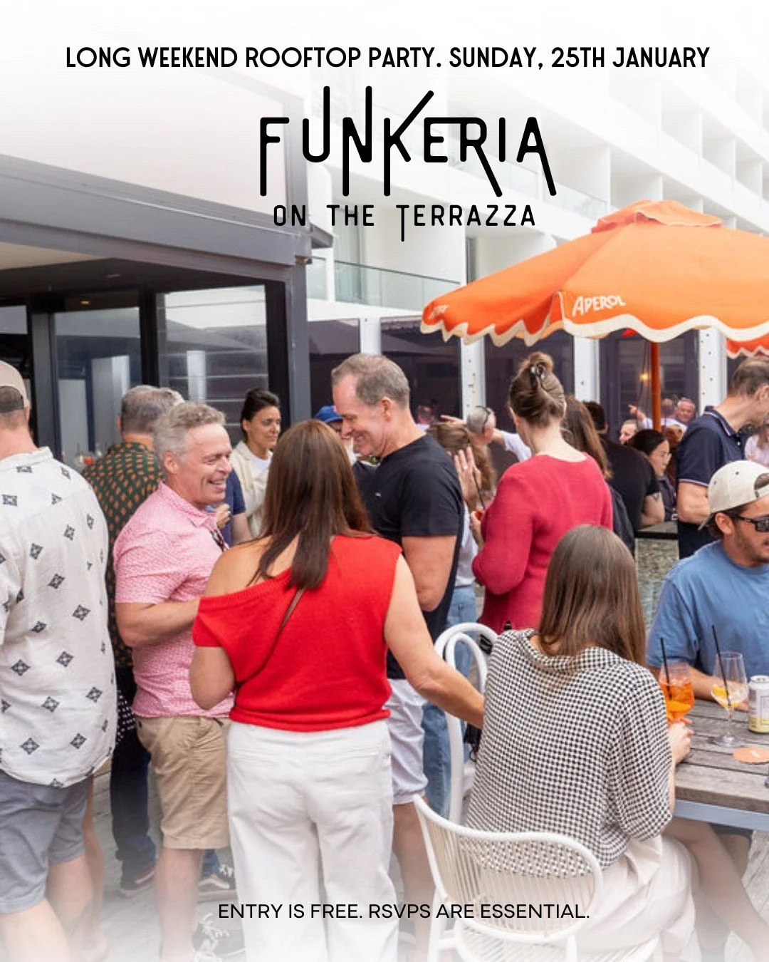 Long weekend plans, sorted. Funkeria returns to the Terrazza on Sunday 25 January with live old school funk, led by Jeremy Gregory from 4 to 7pm. Doors open at 3.30pm so you can settle in early with a drink and ease into the afternoon. Free entry, ju