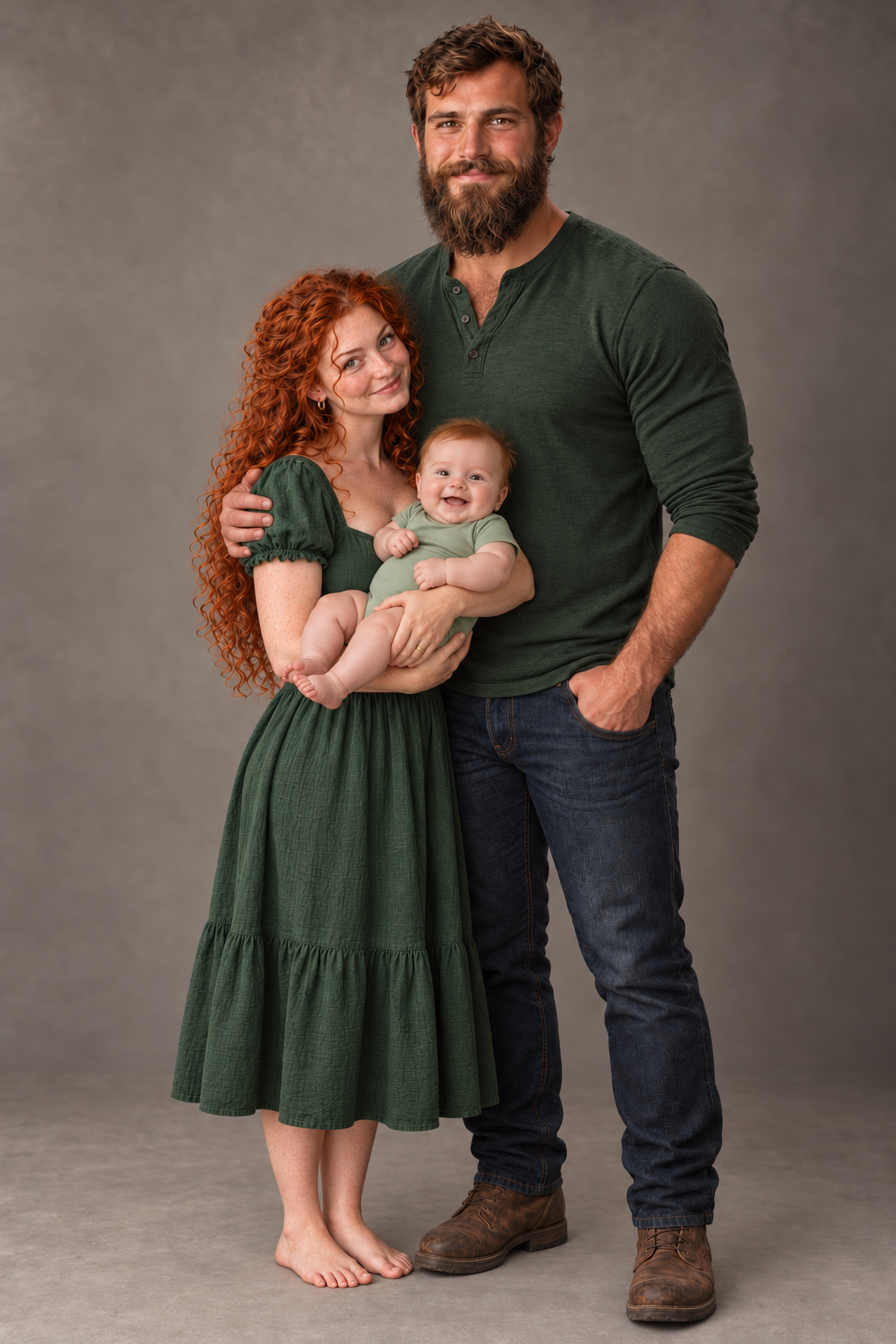 Owen Rosie and Seamus McCarthy family portrait
