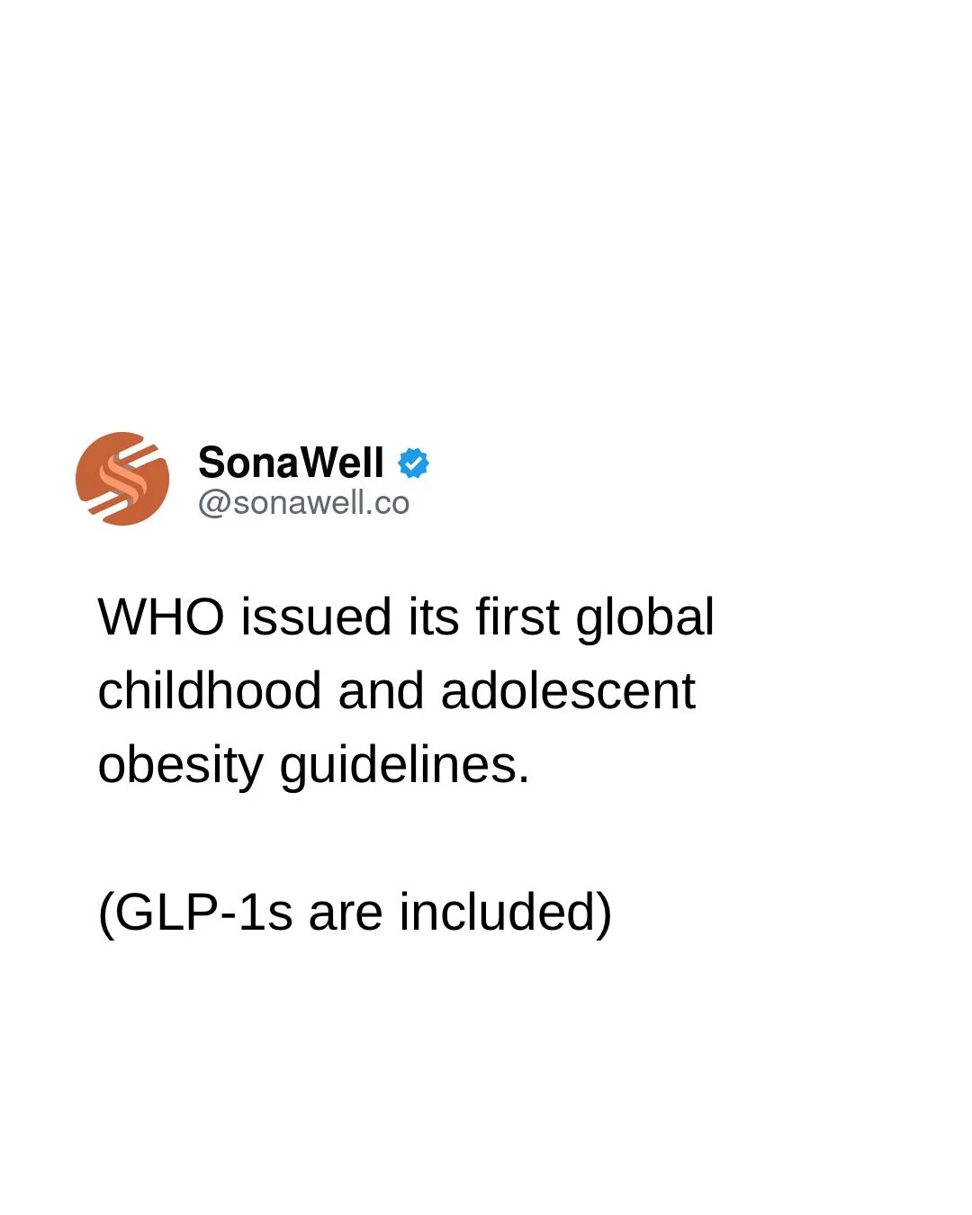 WHO just released new guidance on childhood and adolescent obesity, and the biggest takeaway is that treatment should be age-appropriate, structured, and free from shame.

For children under 10, WHO does not recommend obesity medications, bariatric s