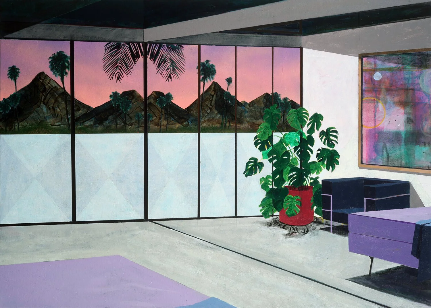 Double Nickels Space Painting, acrylic on canvas, 2020 by Erik Parra