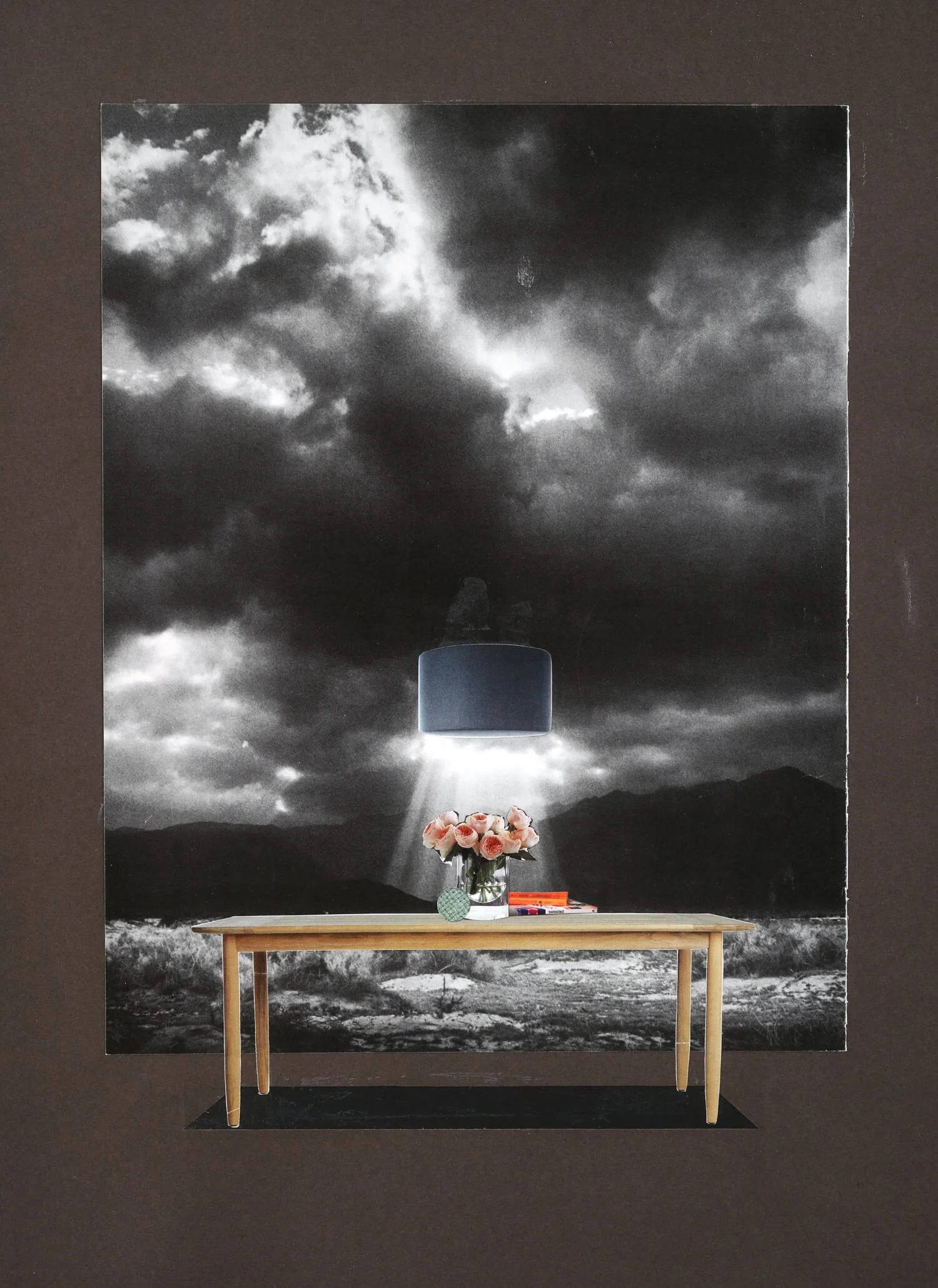 Illuminated Interior, Collage on paper, 2019 by Erik Parra