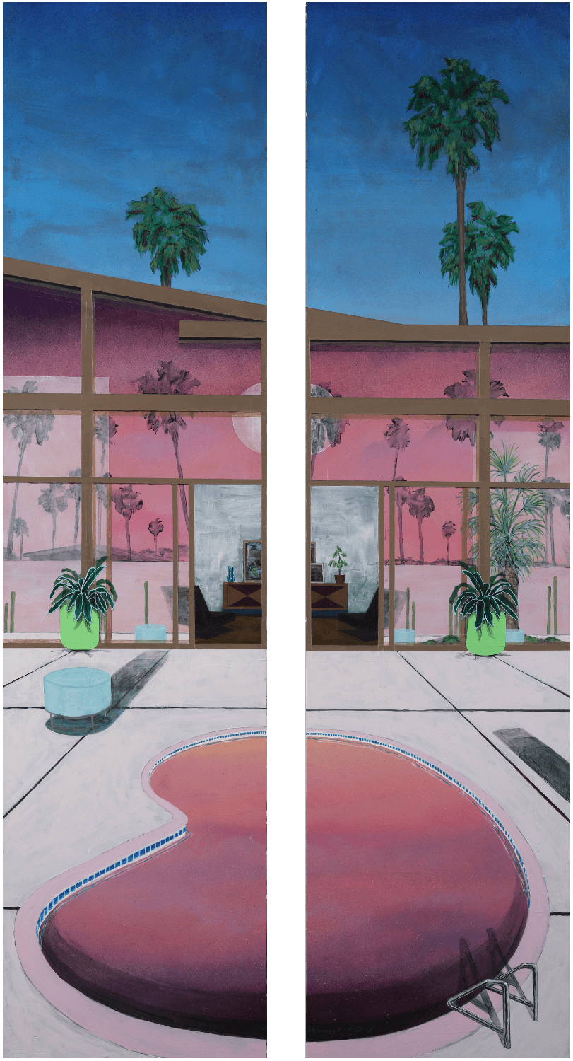 Externality Study viii (diptych), acrylic on panel, 2021 by Erik Parra