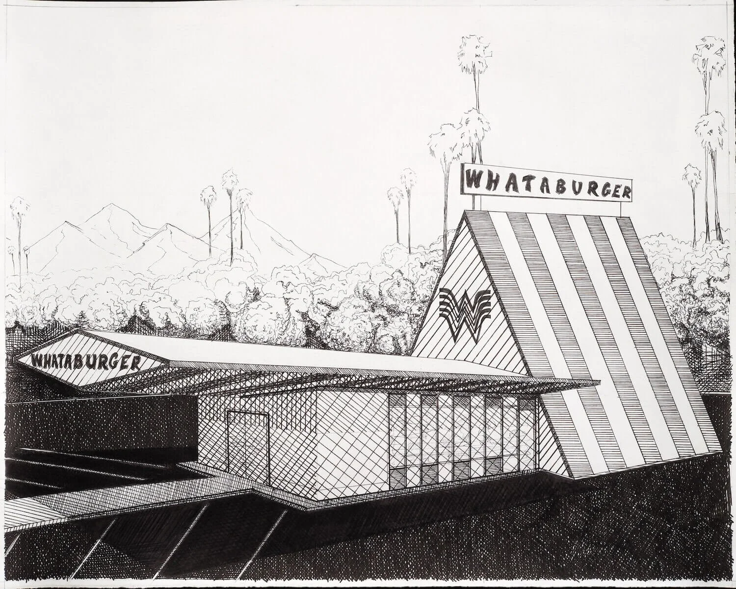 A Craving, Pen and ink on paper, 2024 by Erik Parra