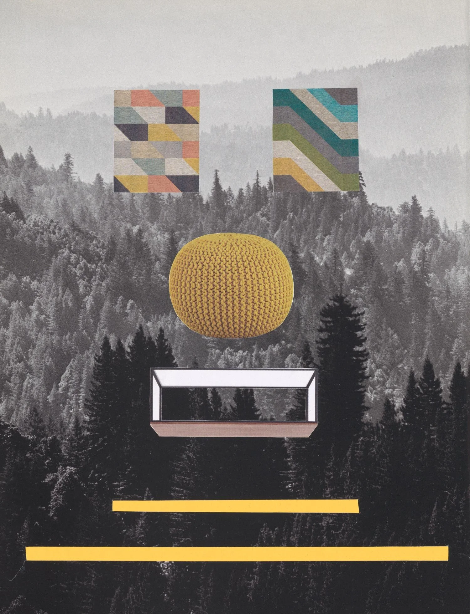 Modern Pareidoliac 04, Collage on paper, 2021 by Erik Parra