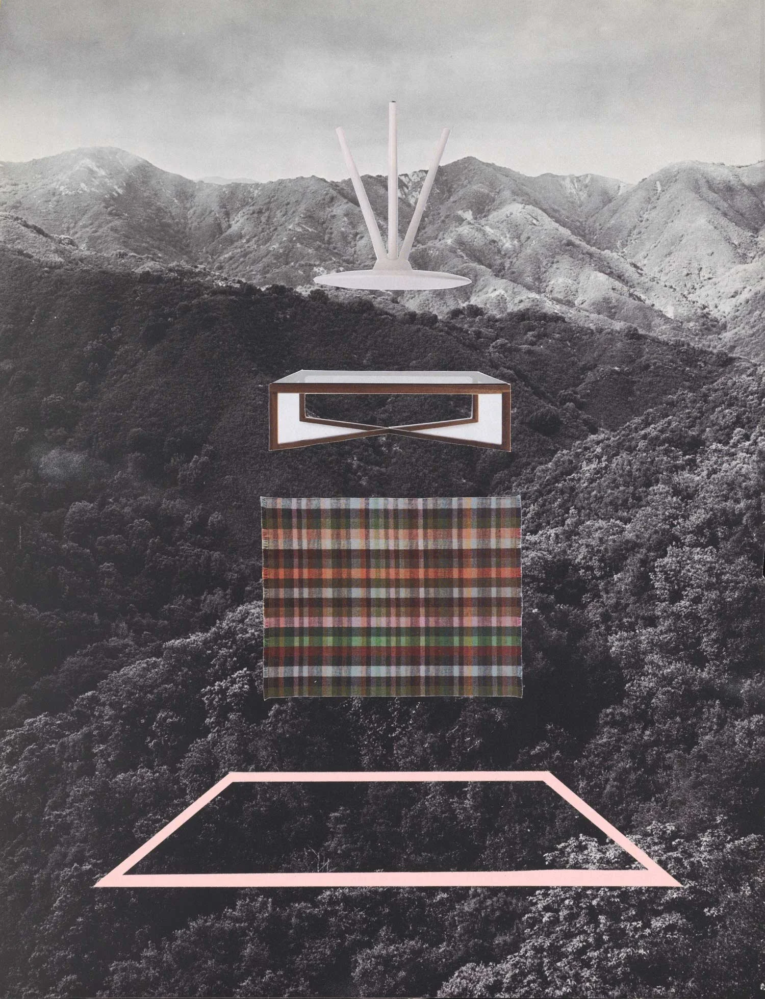 Modern Pareidoliac 05, Collage on paper, 2021 by Erik Parra