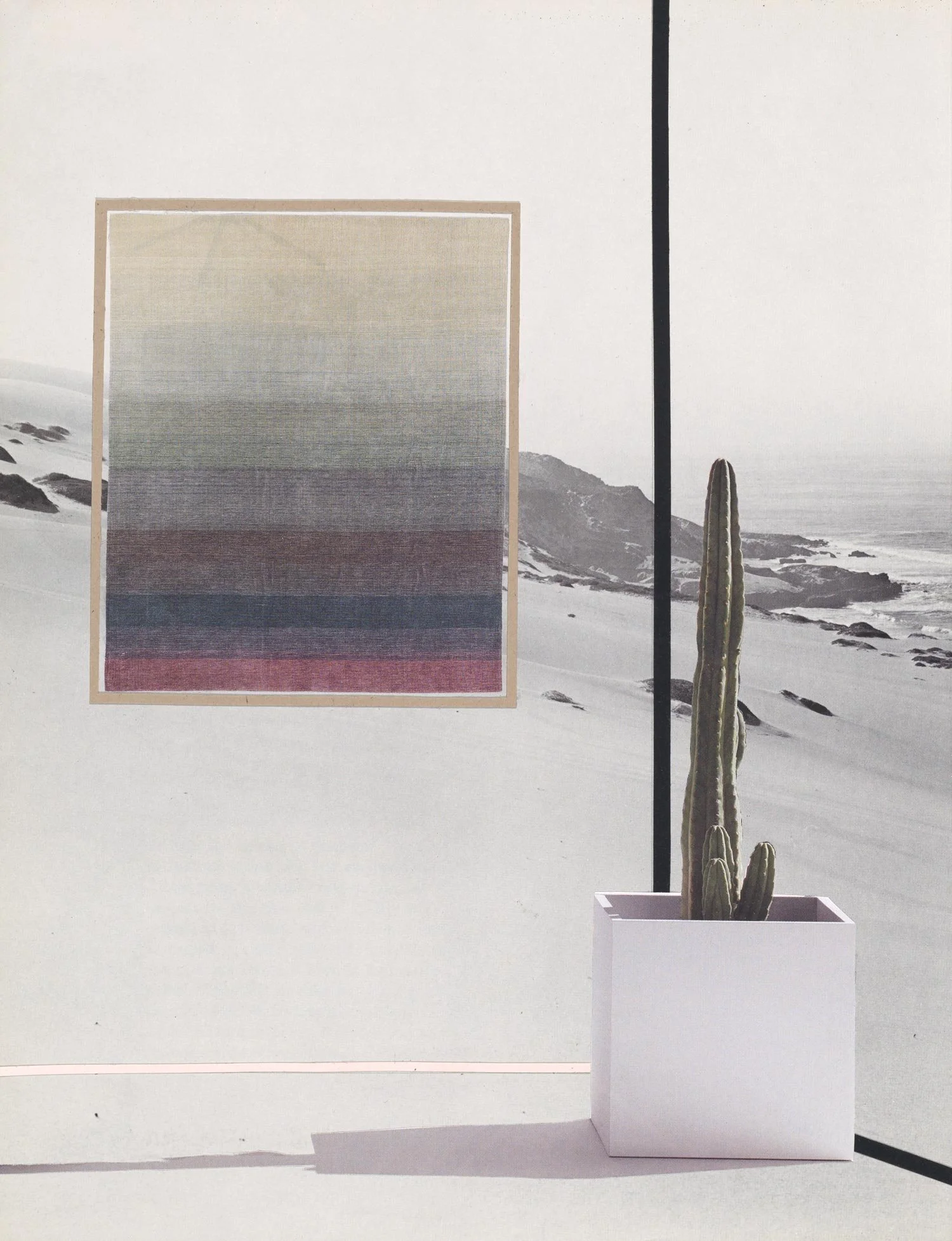 Picture Window, Collage on paper, 2023 by Erik Parra