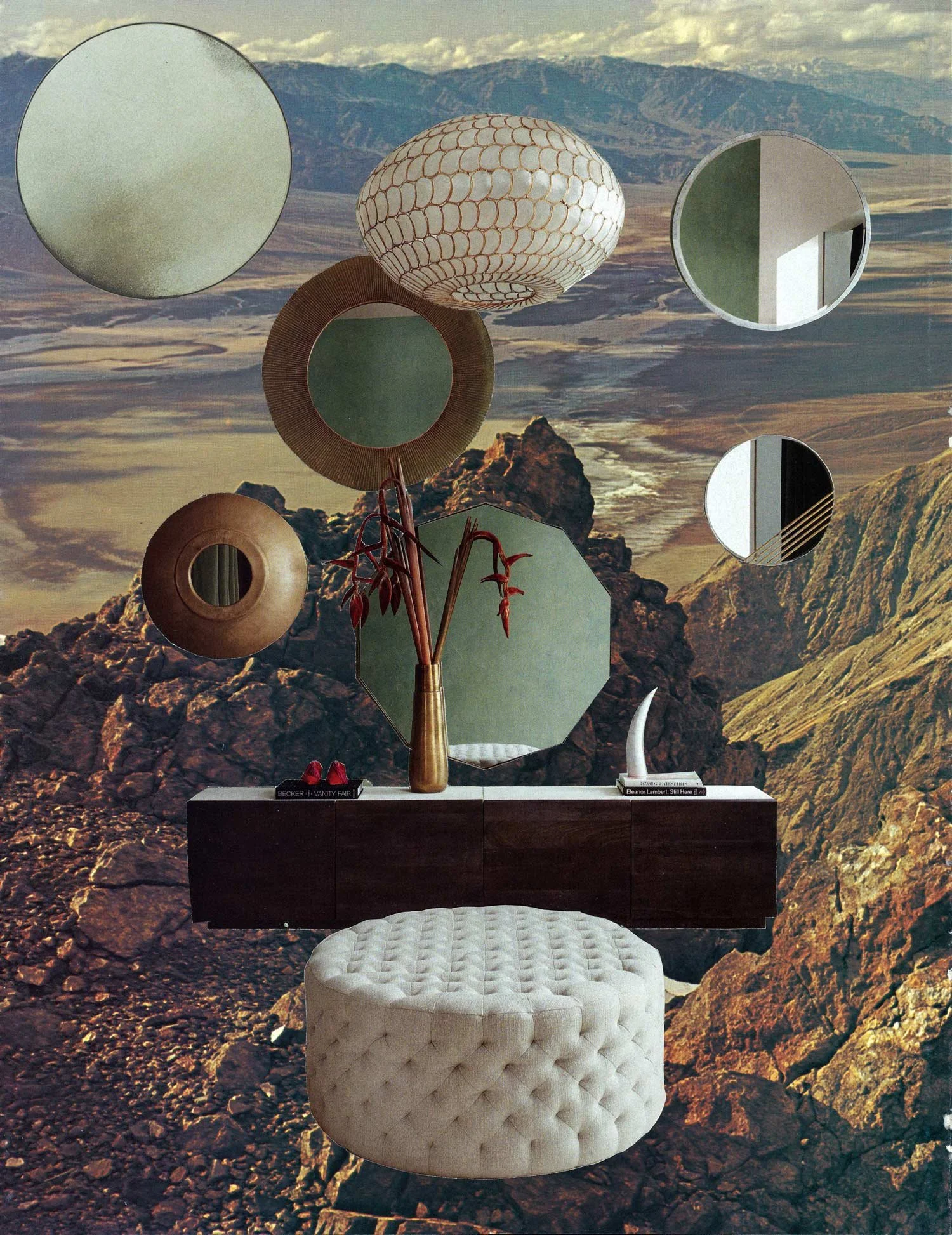 Hall of Mirrors, Collage on paper, 2023 by Erik Parra