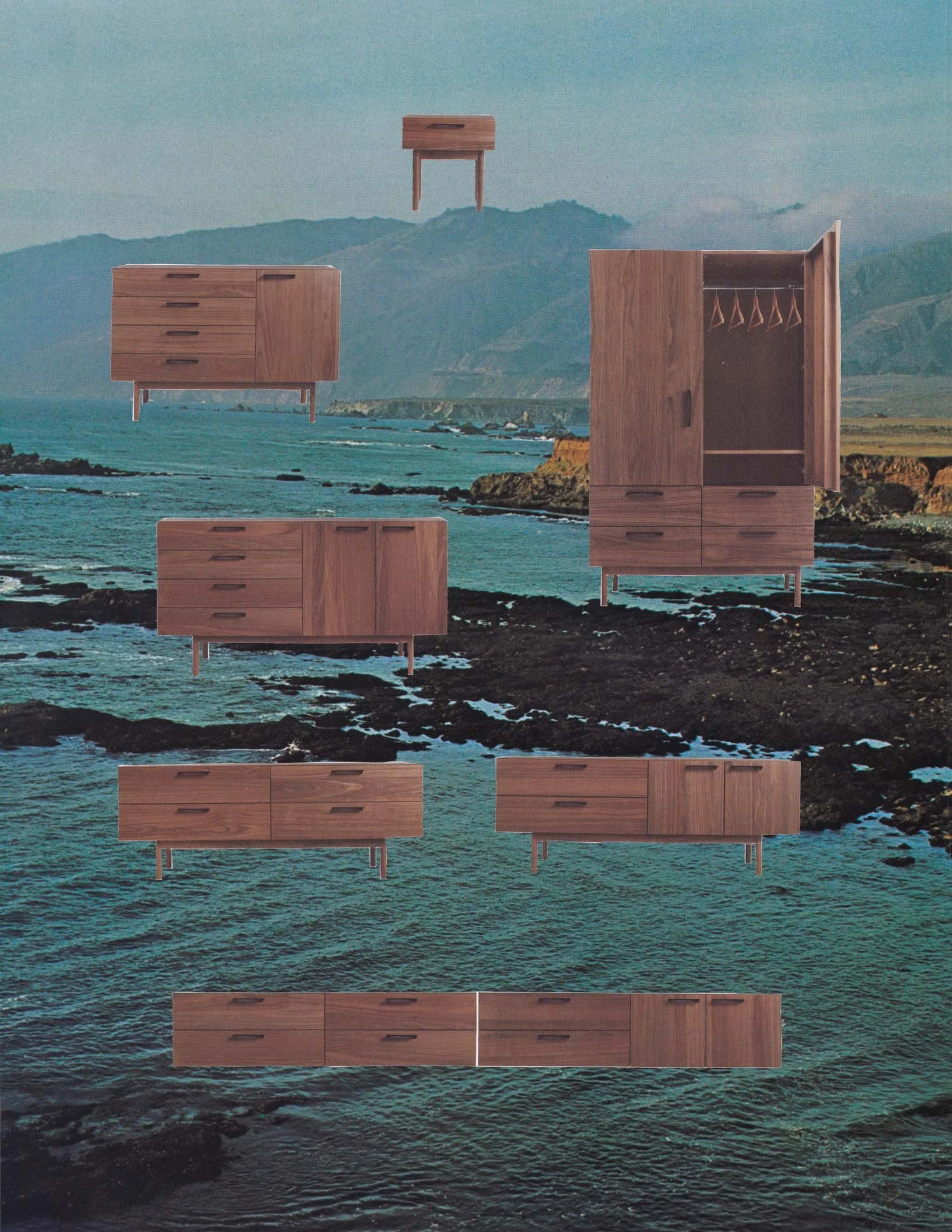 Sectionals ii, Collage on paper, 2023 by Erik Parra