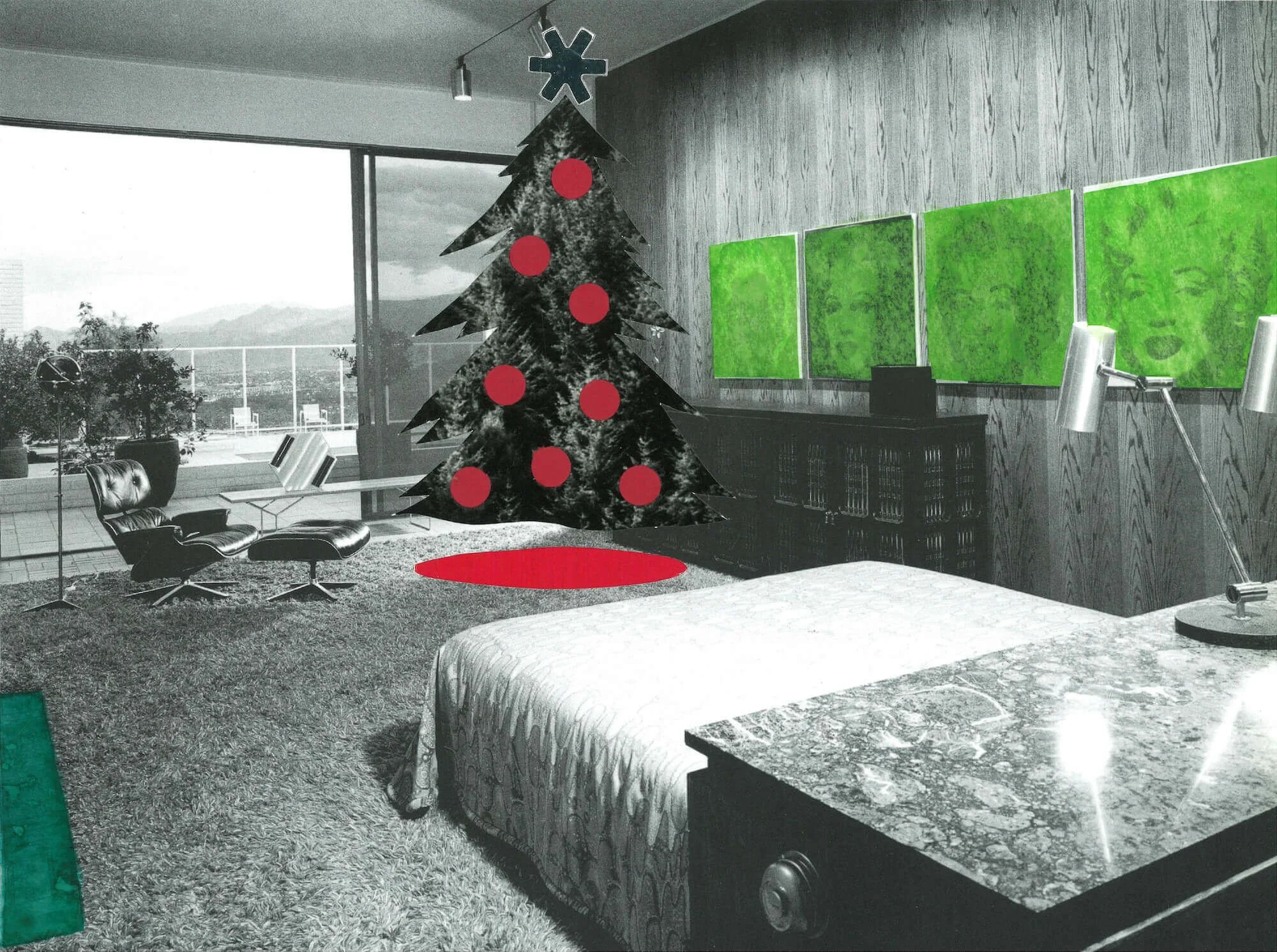 Merry Mies, 2024, collage by Erik Parra