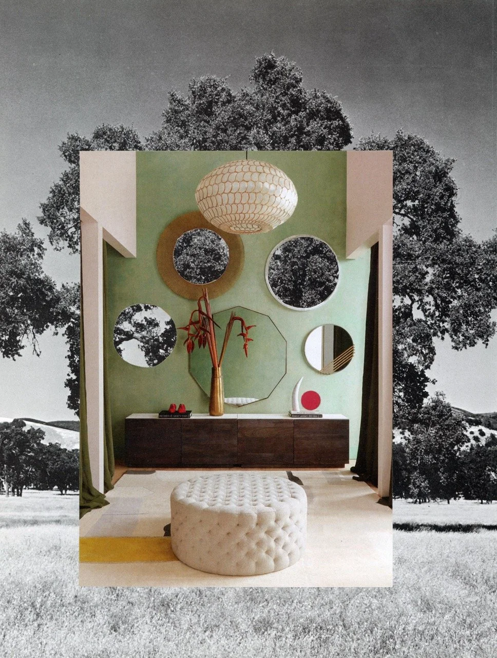 Mirrors, Collage on paper, 2024 by Erik Parra