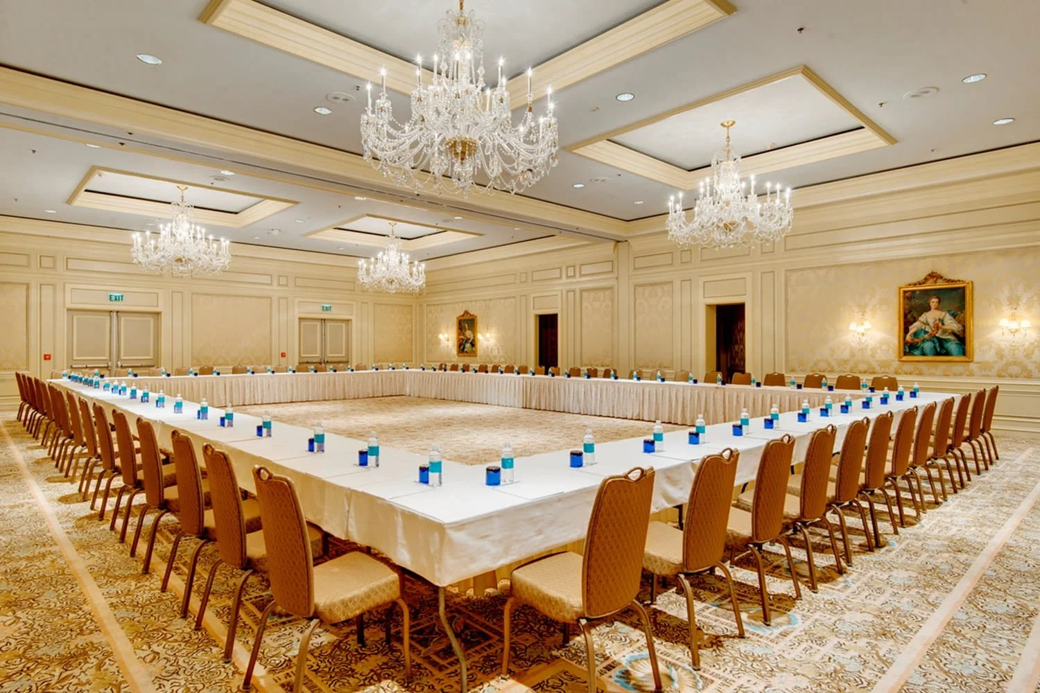 Woven Axminster carpet specified for hotel meeting rooms