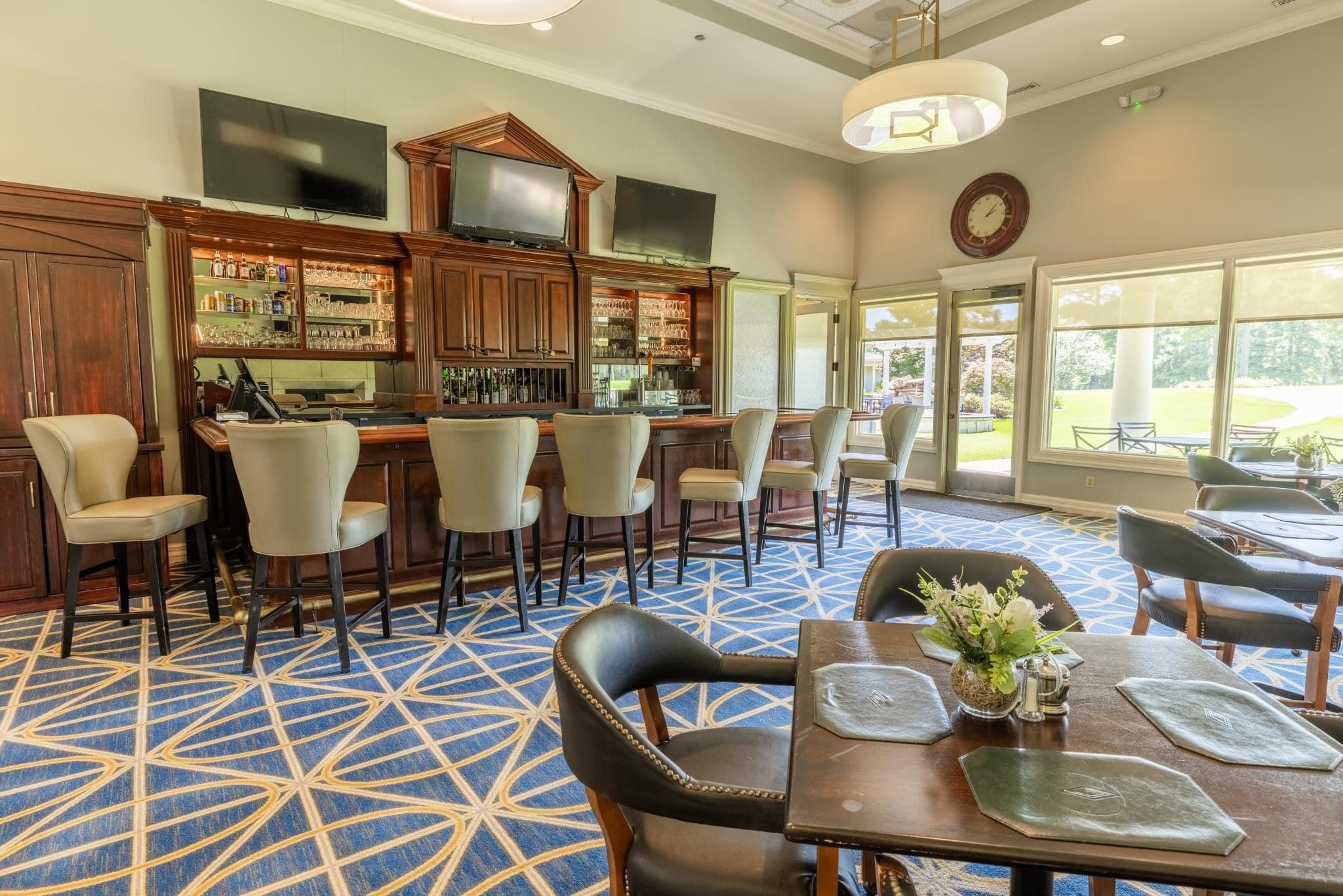 Axminster carpet pattern for a country club interior