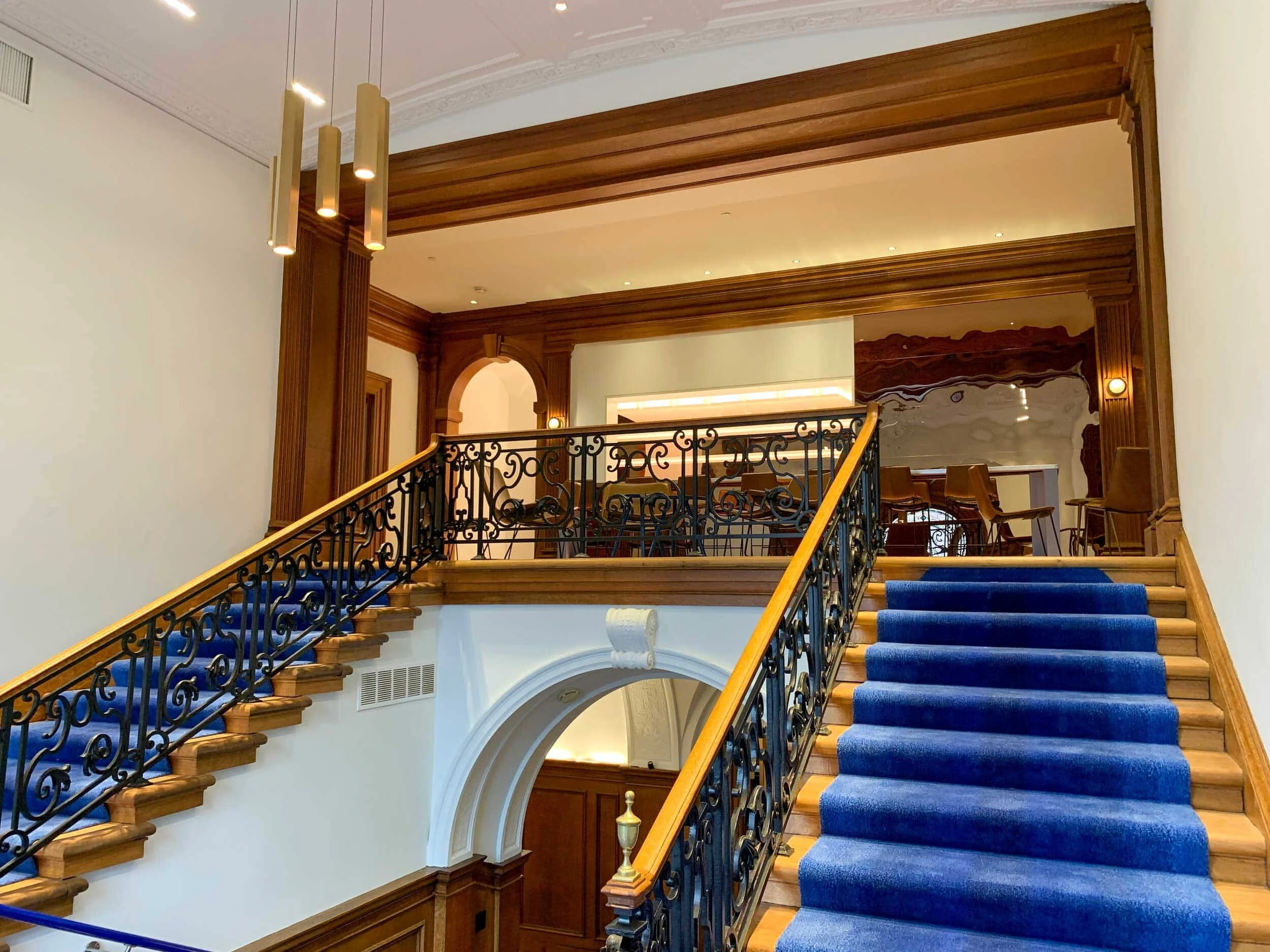 Custom museum carpet complementing artwork and exhibits