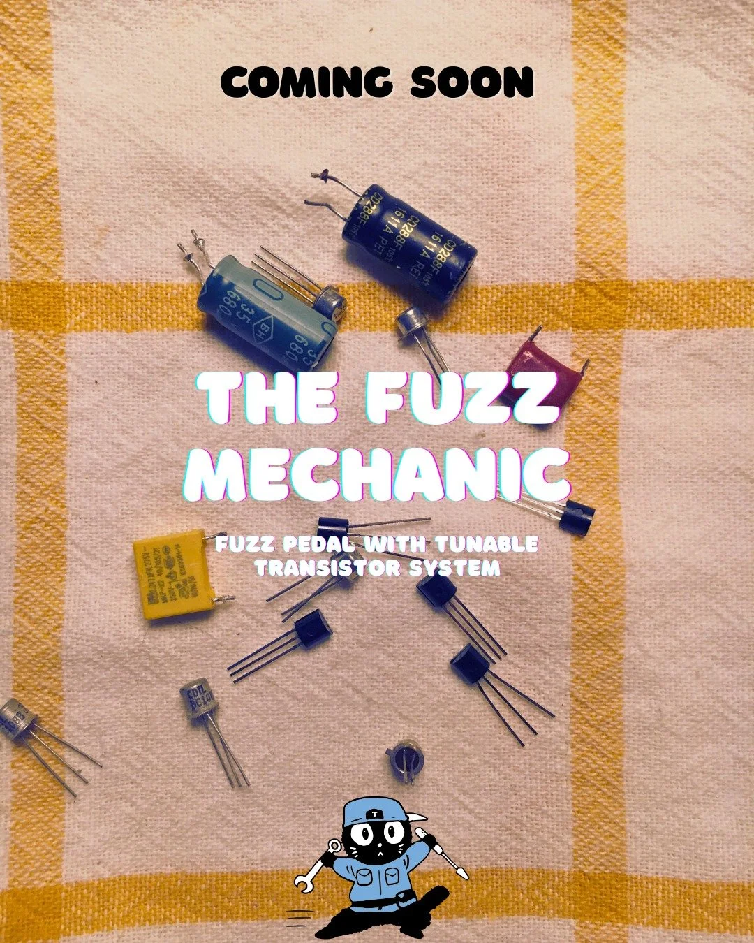 magine a fuzz you can tune from the inside out.

The Fuzz Mechanic is a silicon fuzz with a socketed transistor system, letting you swap BC109, 2N5088, and more &mdash; instantly changing the character, gain, and grit.

One box. Infinite fuzz flavour