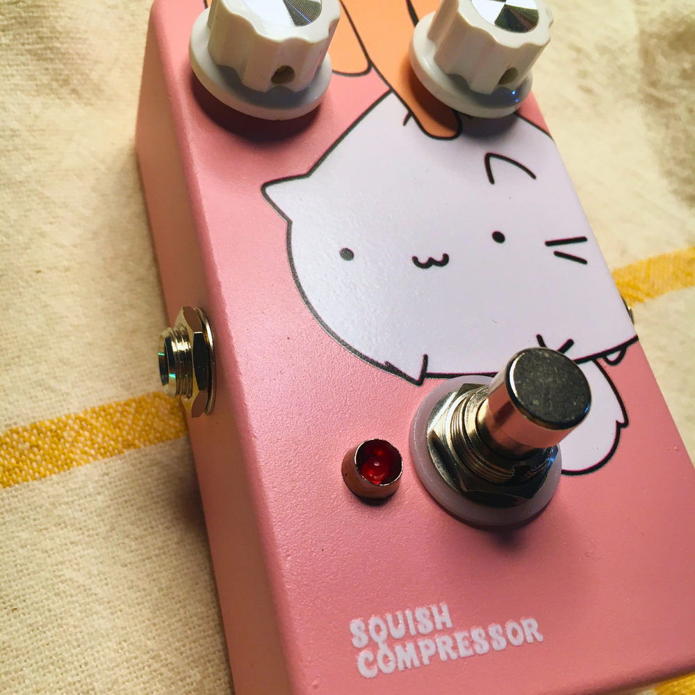 Squish Compressor Pedal | Analog 2-Knob Guitar Compressor cat