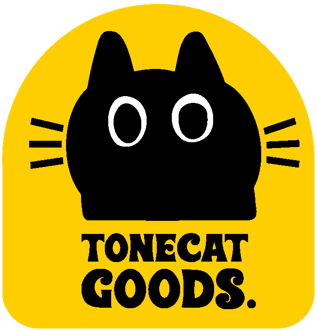 Tonecat goods logo - Well-made things for everyday noise.