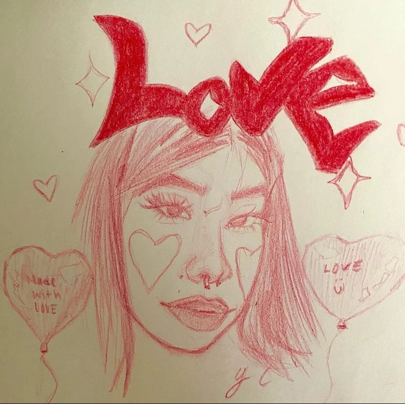 Made with love, 2020, Crayola Red Twistable