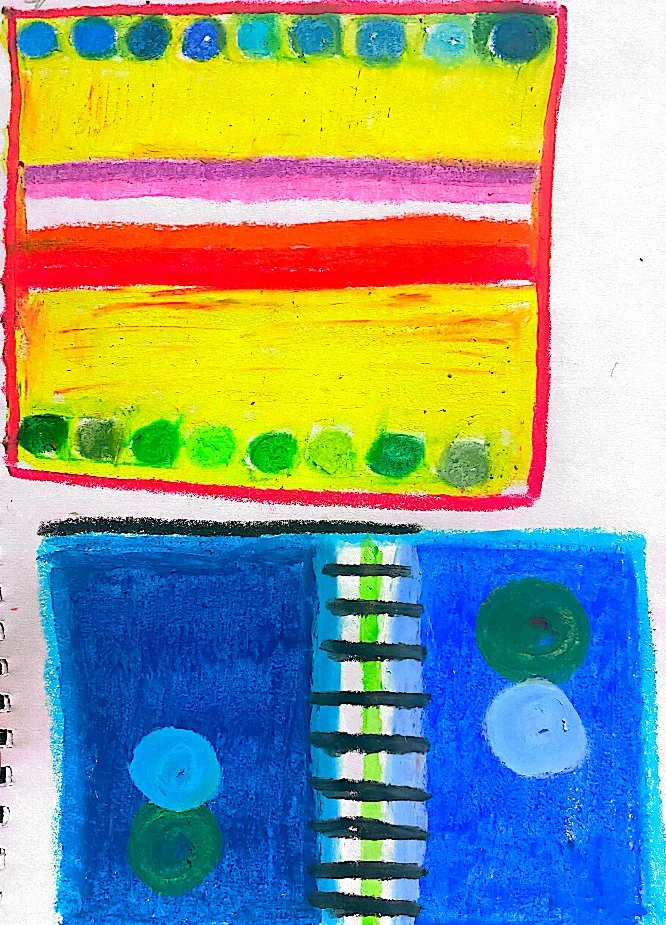 Between us, 2023, Oil Pastel