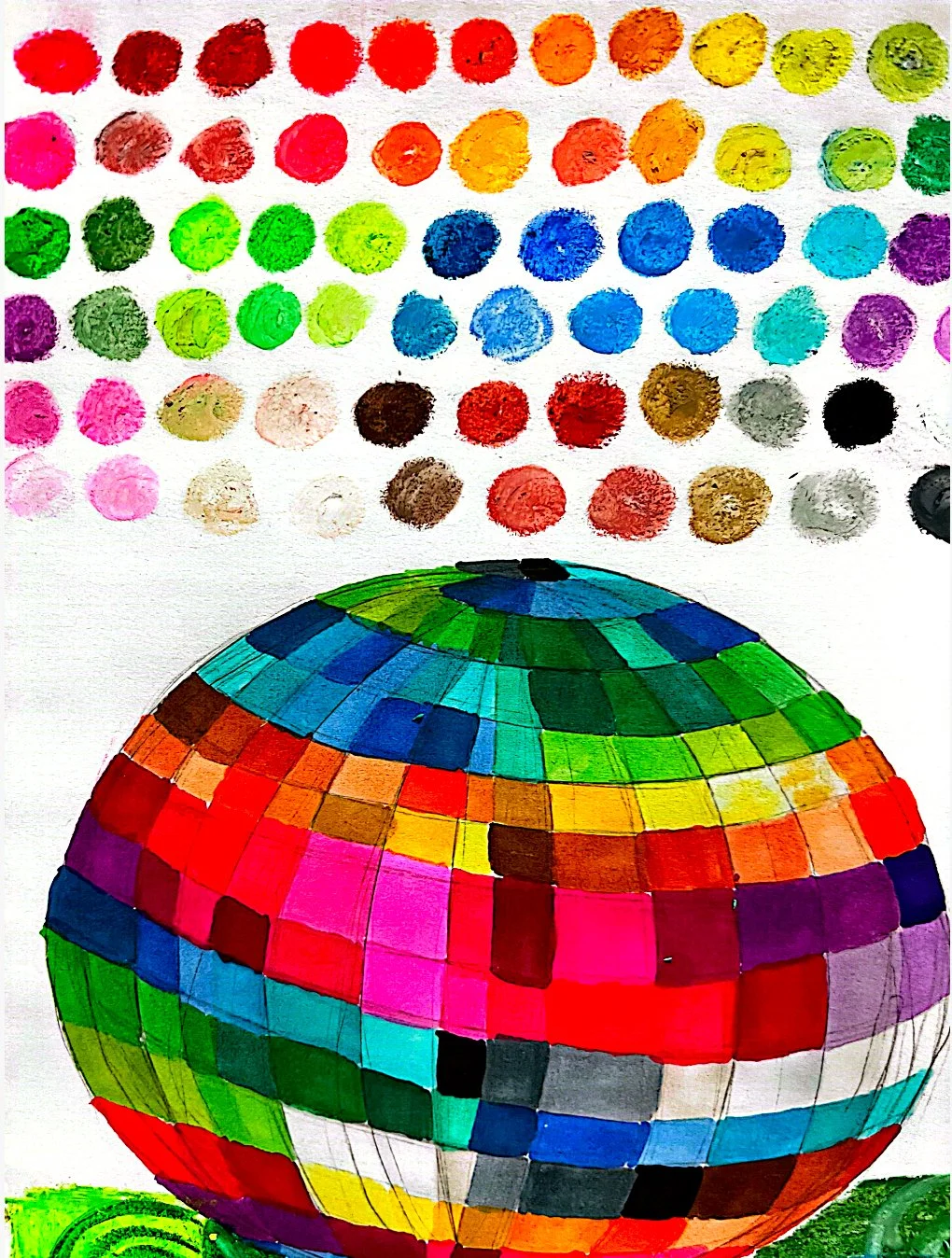 Cycle of color, 2023, Oil Pastel