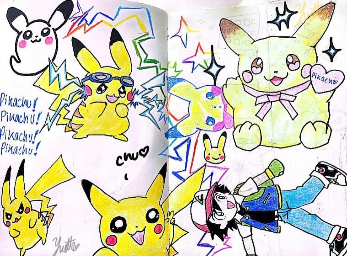 Pikachu loves Yew, 2022, Mixed Media