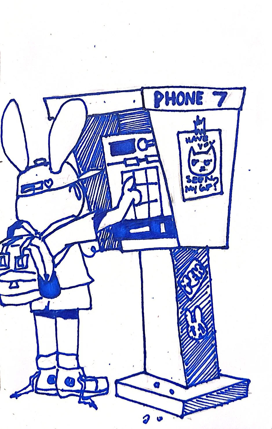 Hello? Where have you gone?, 2024, Ink