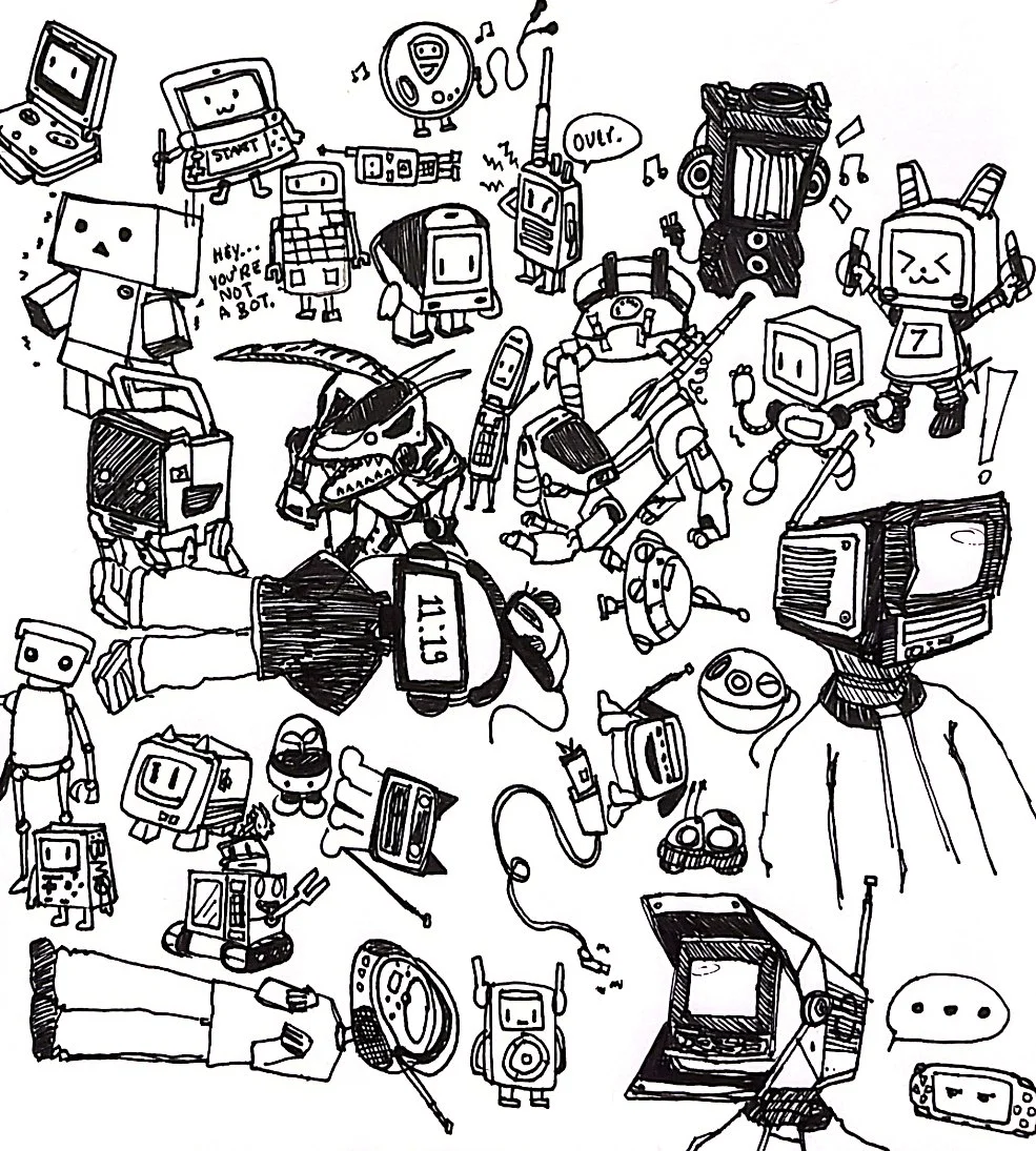 Past and future, 2024, Ink