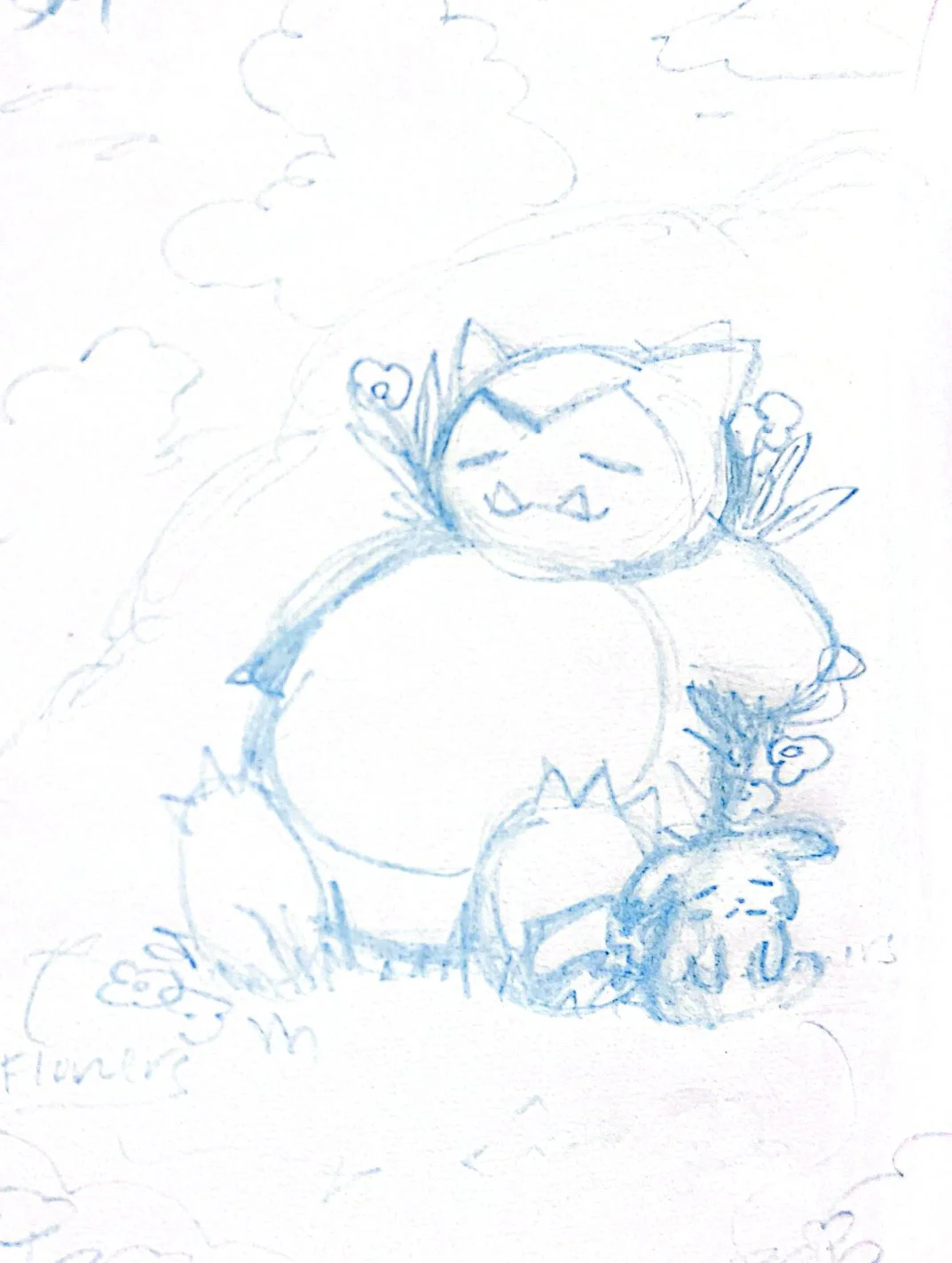 Over the Meadows Sketch, Pencil, 2026