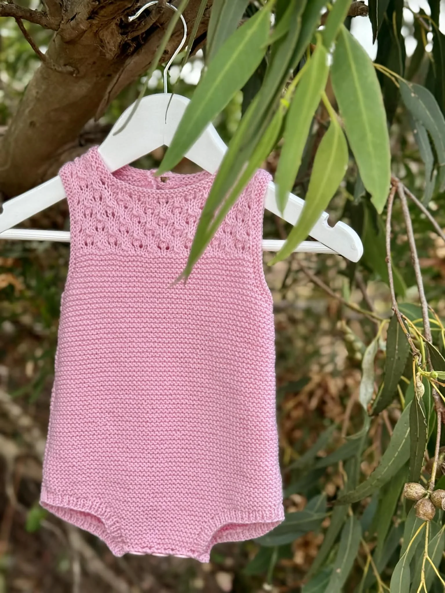 Baby Pink Romper - Knitted Together