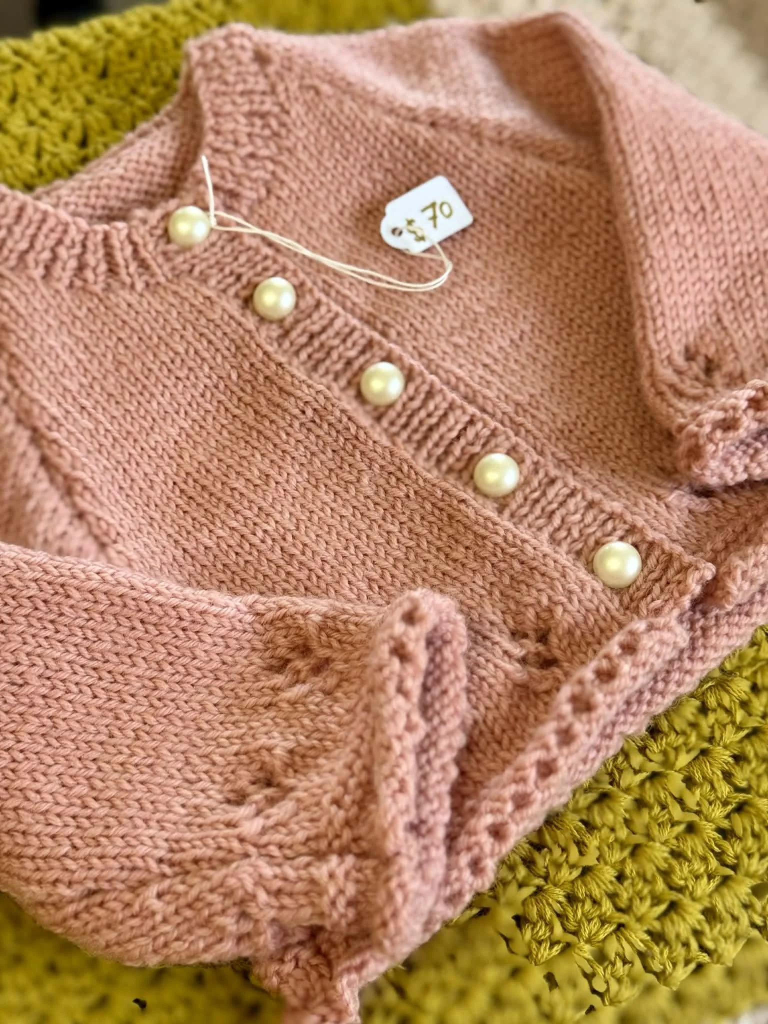 Pink Knitted Cardigan - Knitted Together