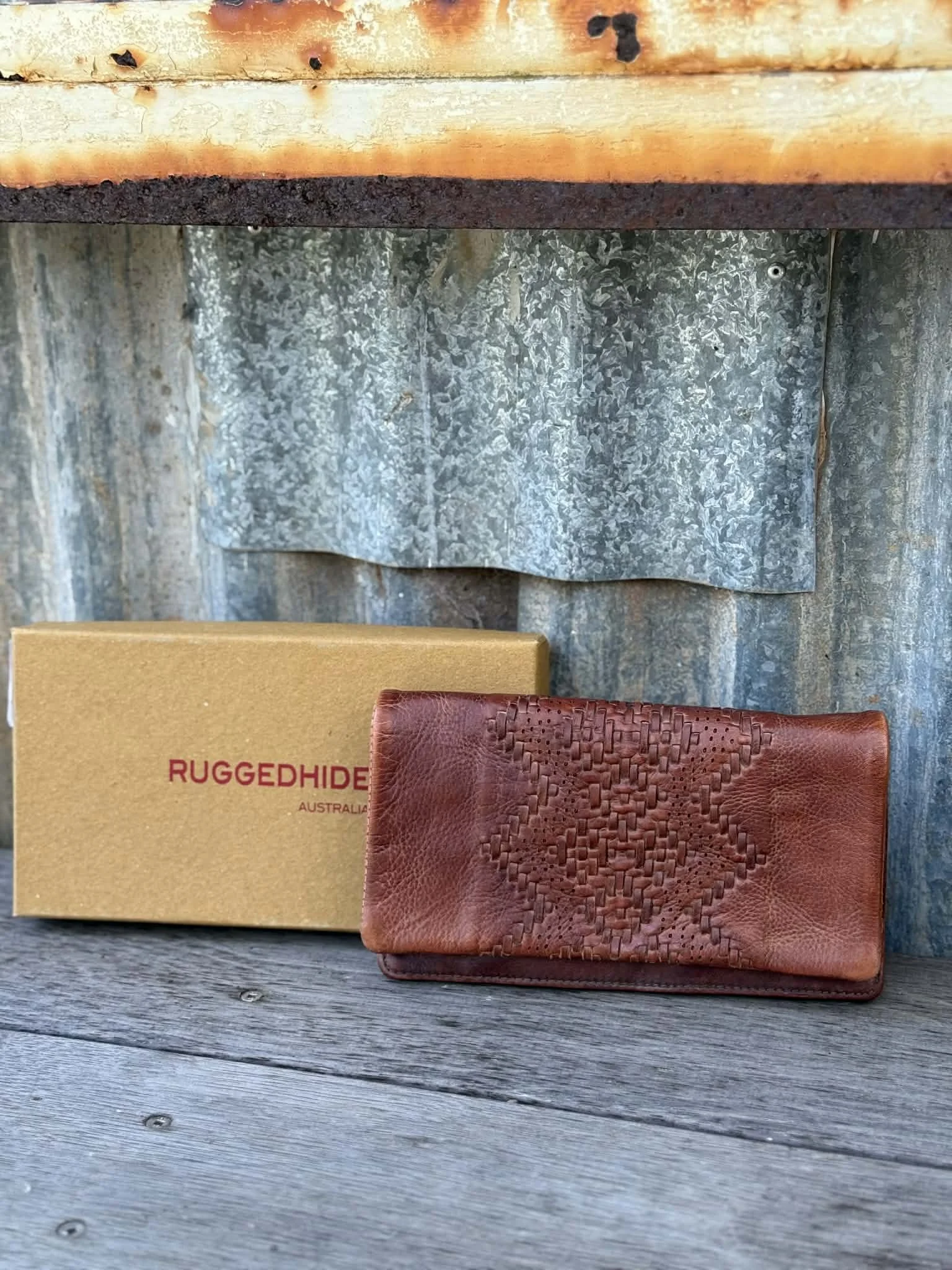 Rugged Hide Maeve Cognac Purse