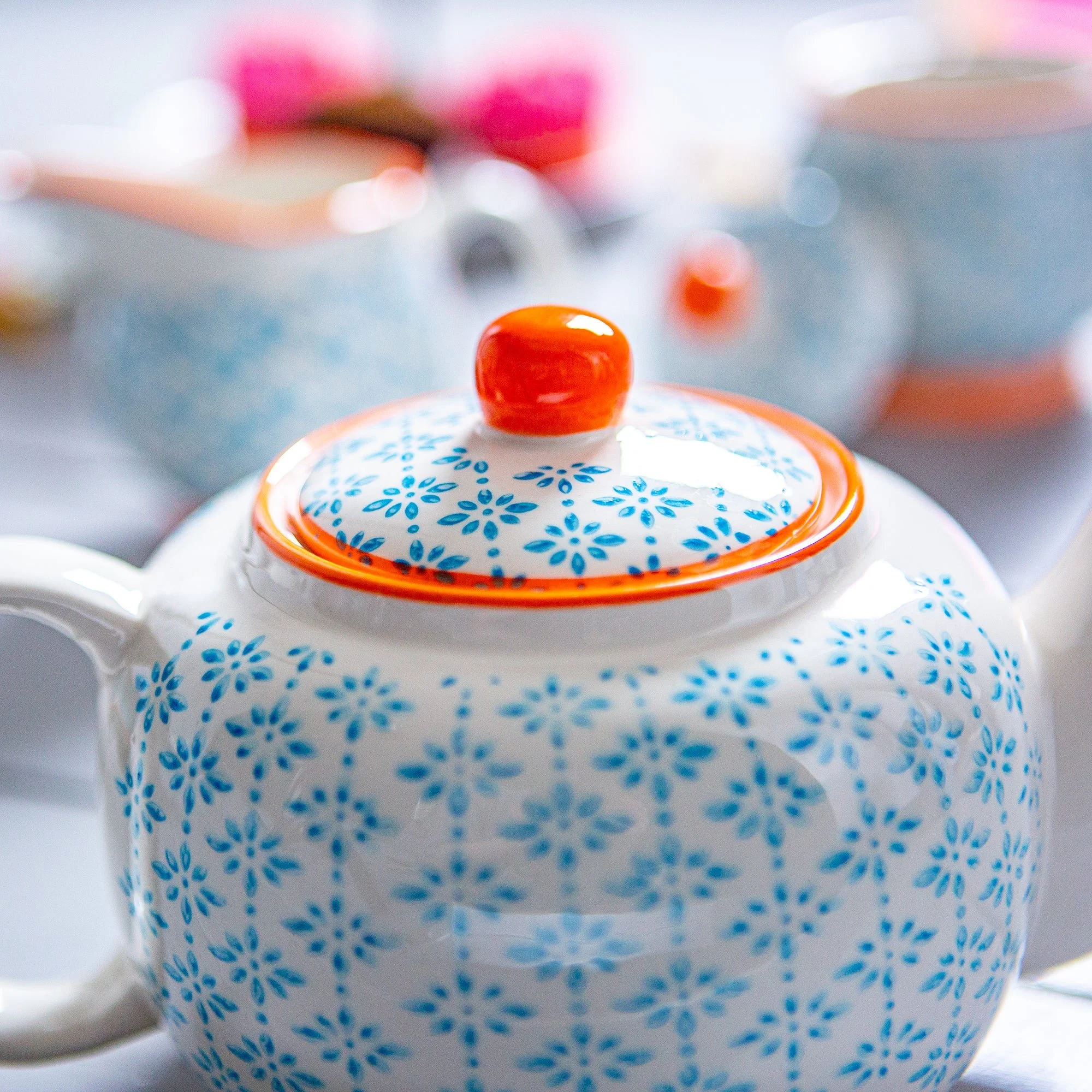 Hand Printed Teapot - 820ml