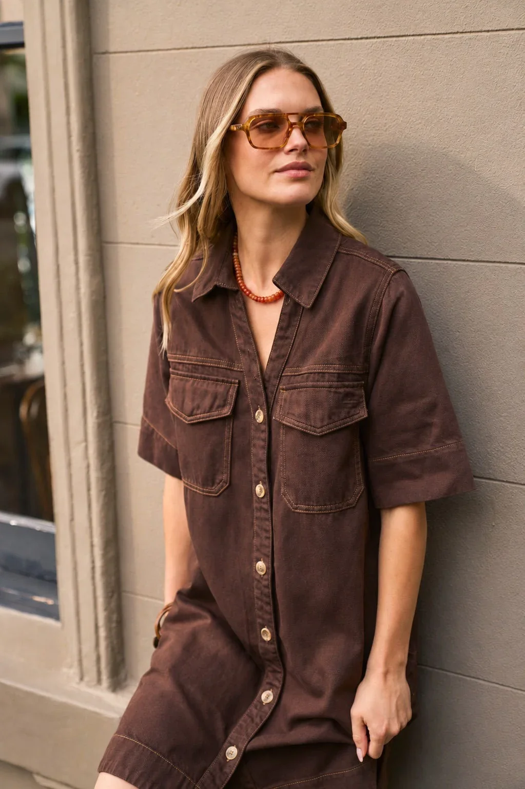 Ceres Life Bonnie Relaxed Shirt Dress