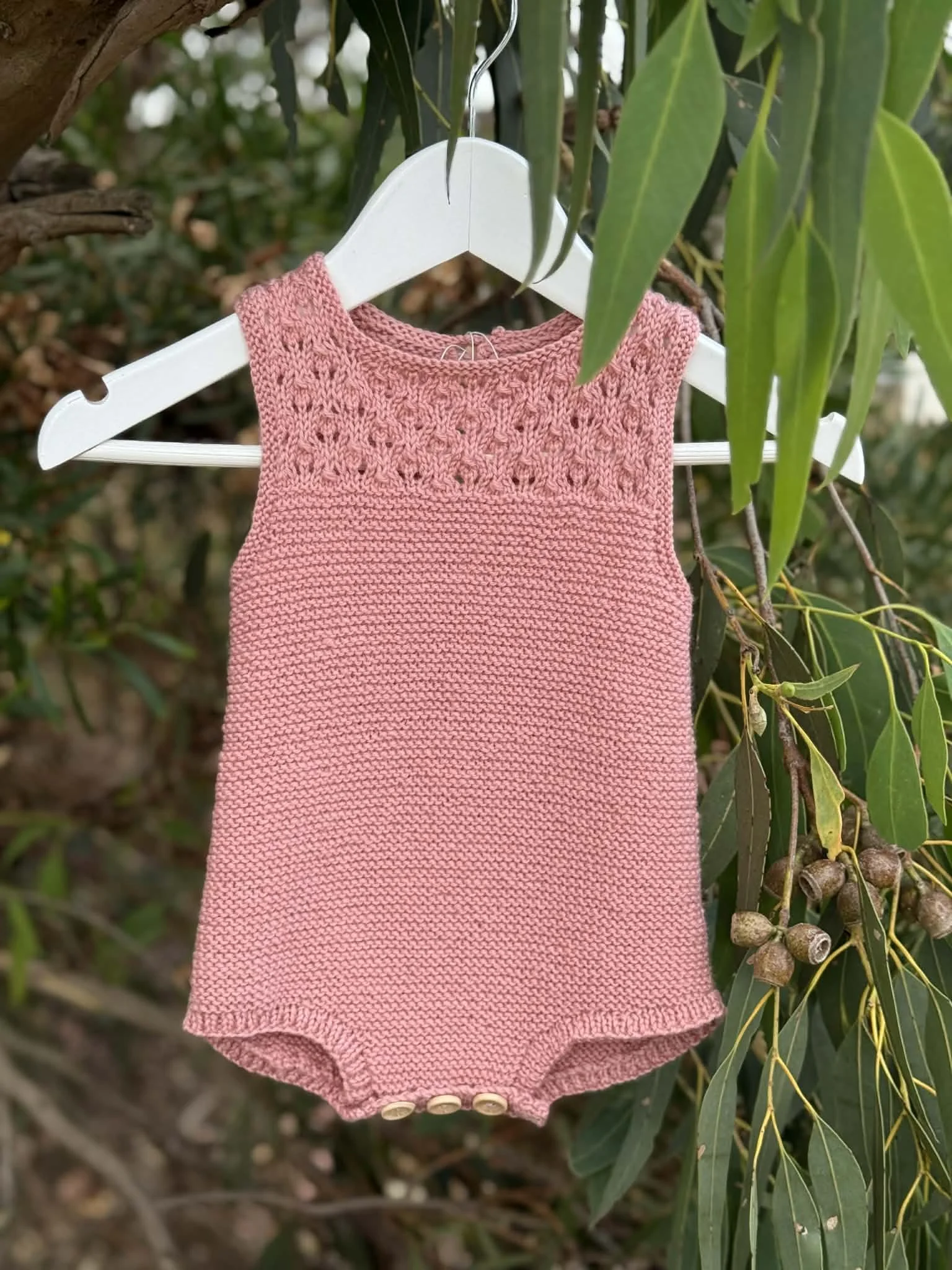 Blush Pink Romper- Knitted Together