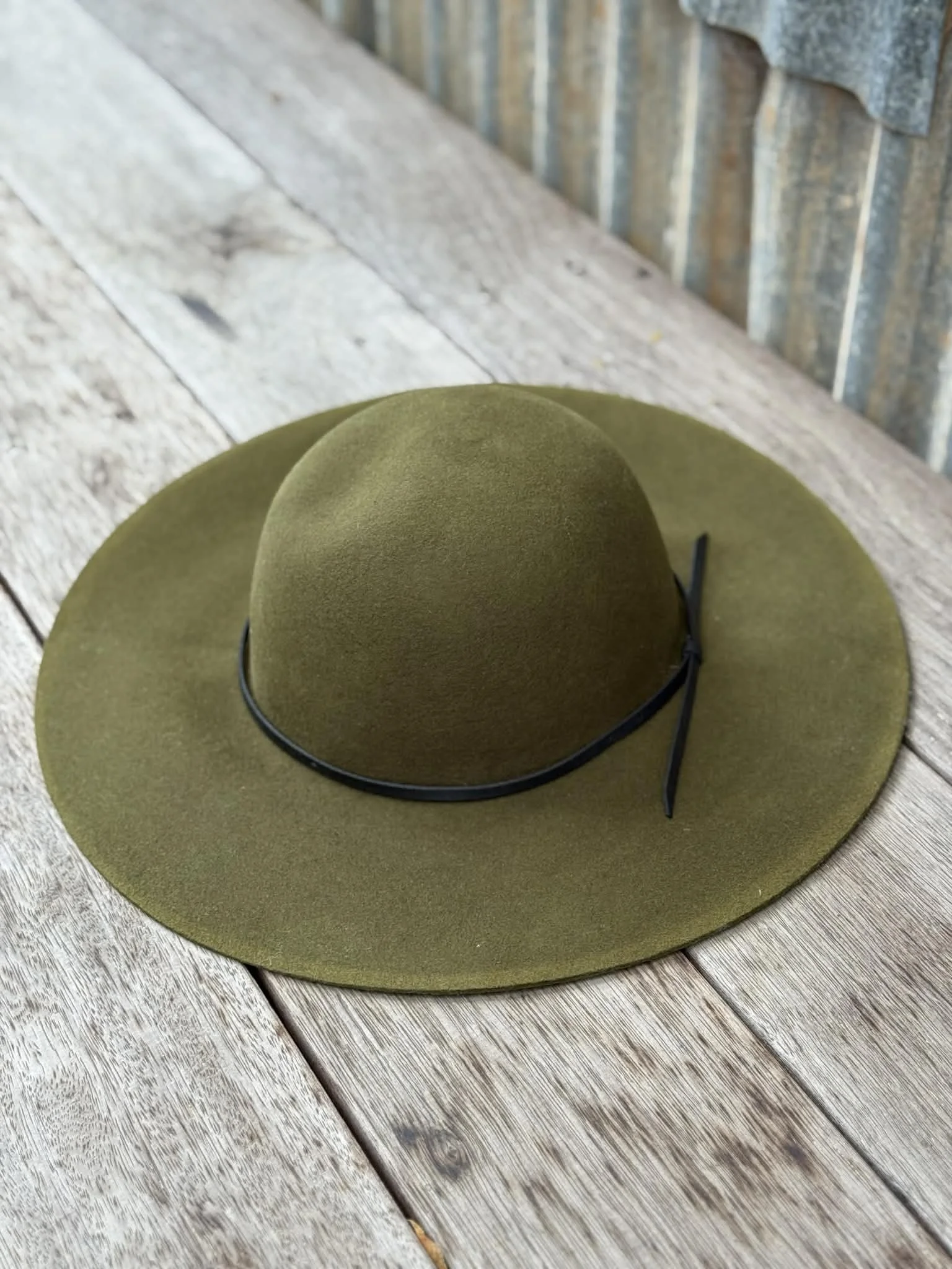 Olive Fedora Hat