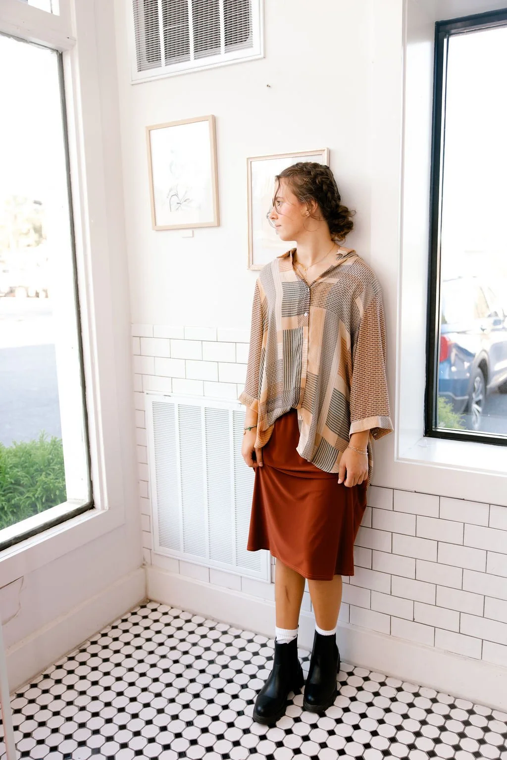 Style 1 Skort in Burnt Sienna
