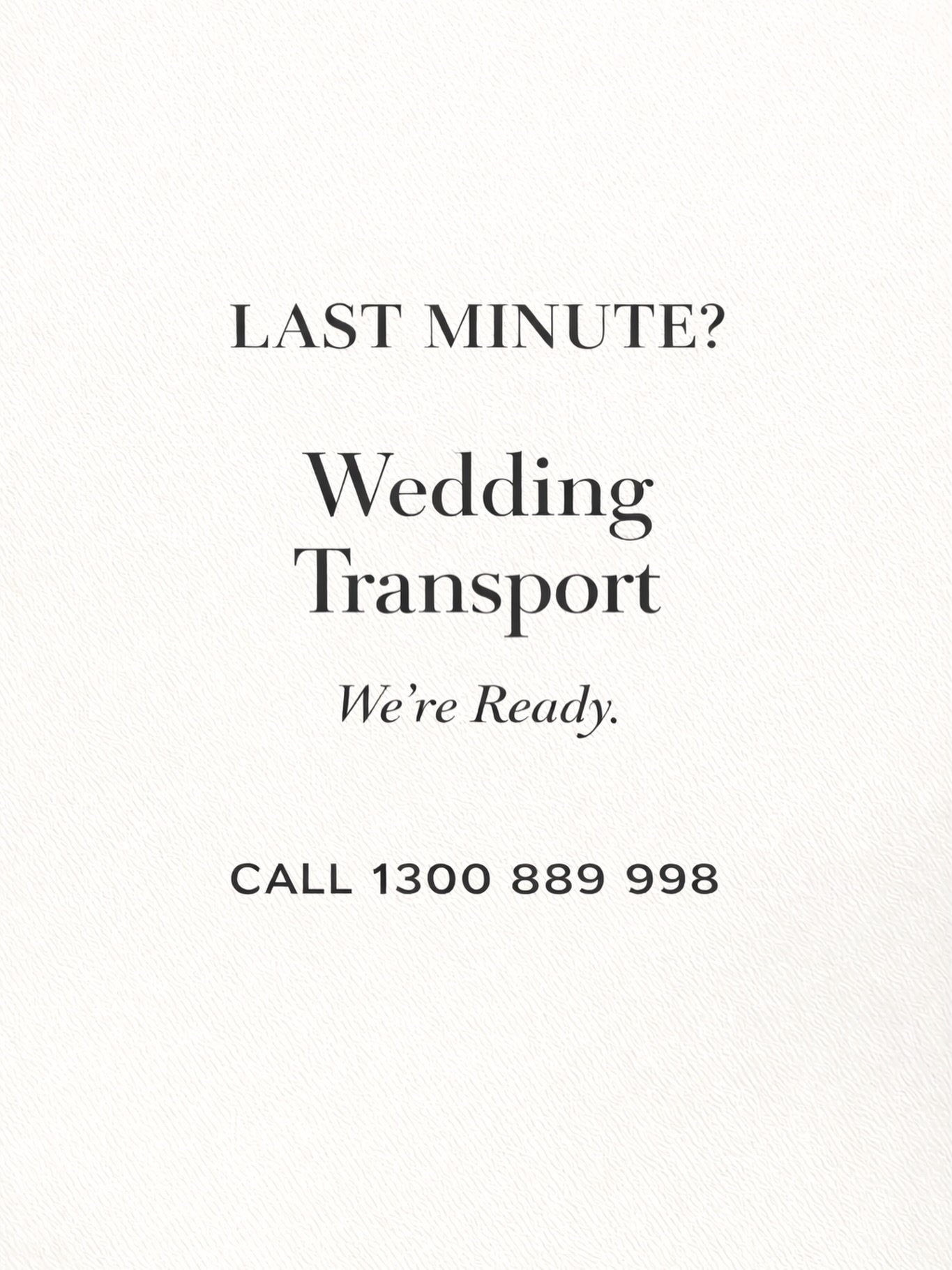 Left Your Wedding Ride To The Last Minute? We&rsquo;ve Got You! 

As Adelaide&rsquo;s largest fleet of stunning classic wedding cars, we&rsquo;re always happy to accommodate short-notice bookings!

🤍Reliable 🤍 Elegant 🤍Trusted for Decades 🤍

Clas