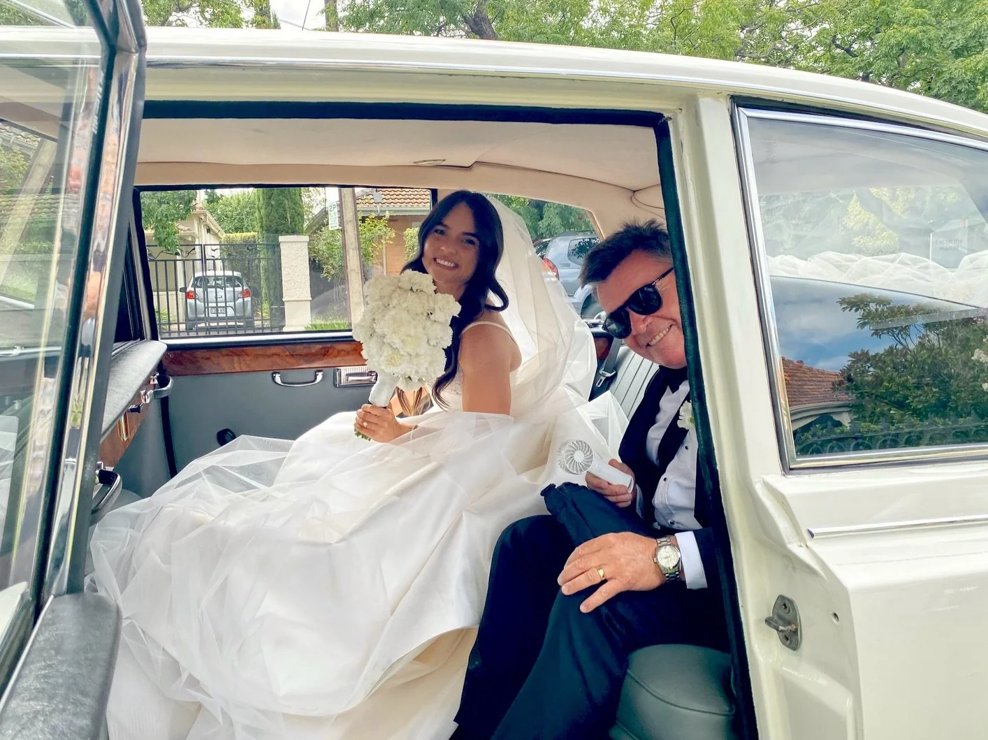 We had to share this precious moment of Georgie and her Father on the way to her wedding 💕

Our Dynamic Duo, the Mark V and Royal Daimler, made an unforgettable arrival at the beautiful @chalkhillwines ❤️

A big congratulations to the beautiful Geor