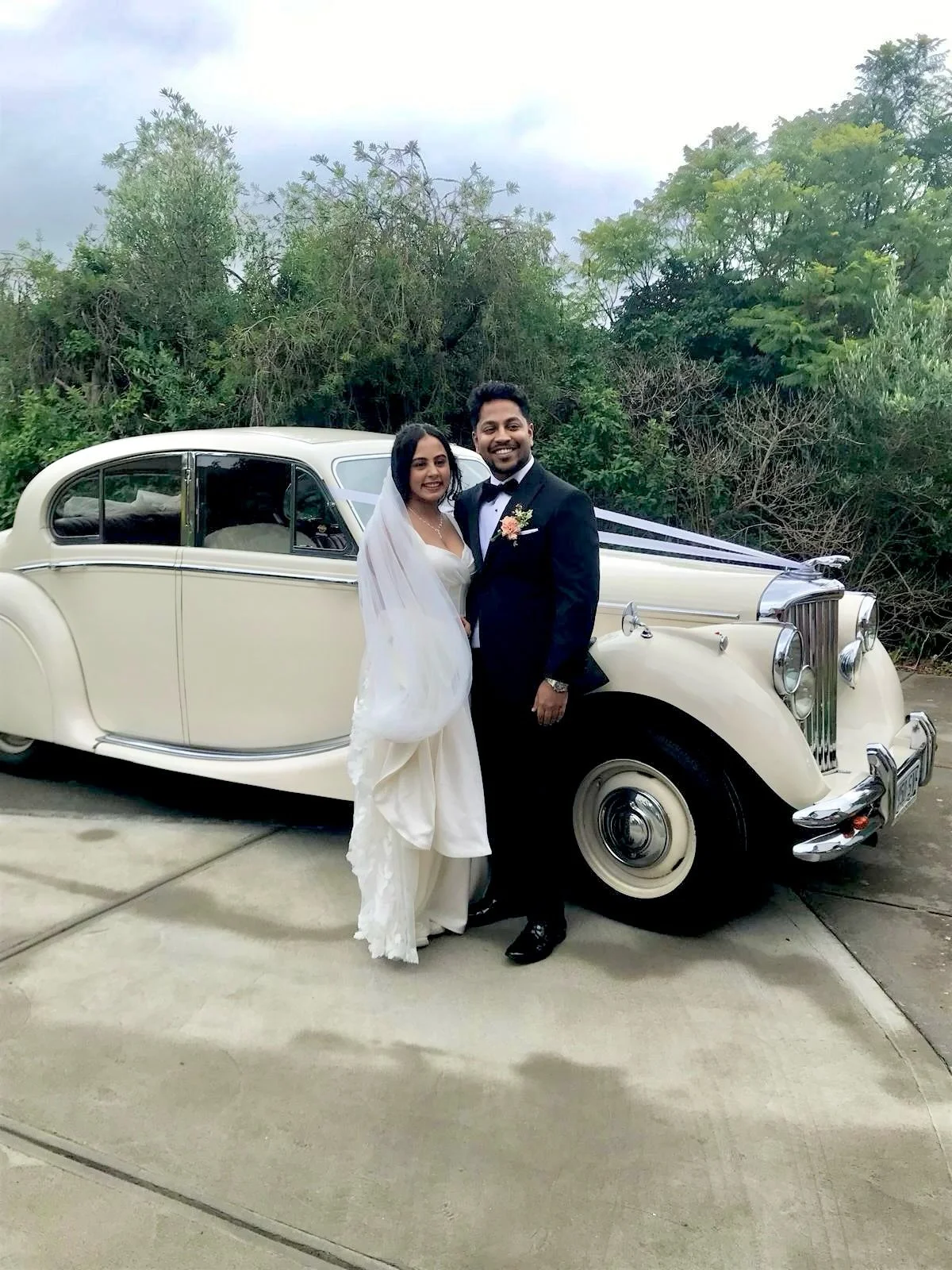 We had the absolute honour of being the chosen transport for the lovely couple Tanu &amp; Bhupesh 💘

From pick-up and photoshoot at their McLaren Vale accomodation, to K1 Wines in Kuitpo for the ceremony, the journey in our Mark V was so special!💍 