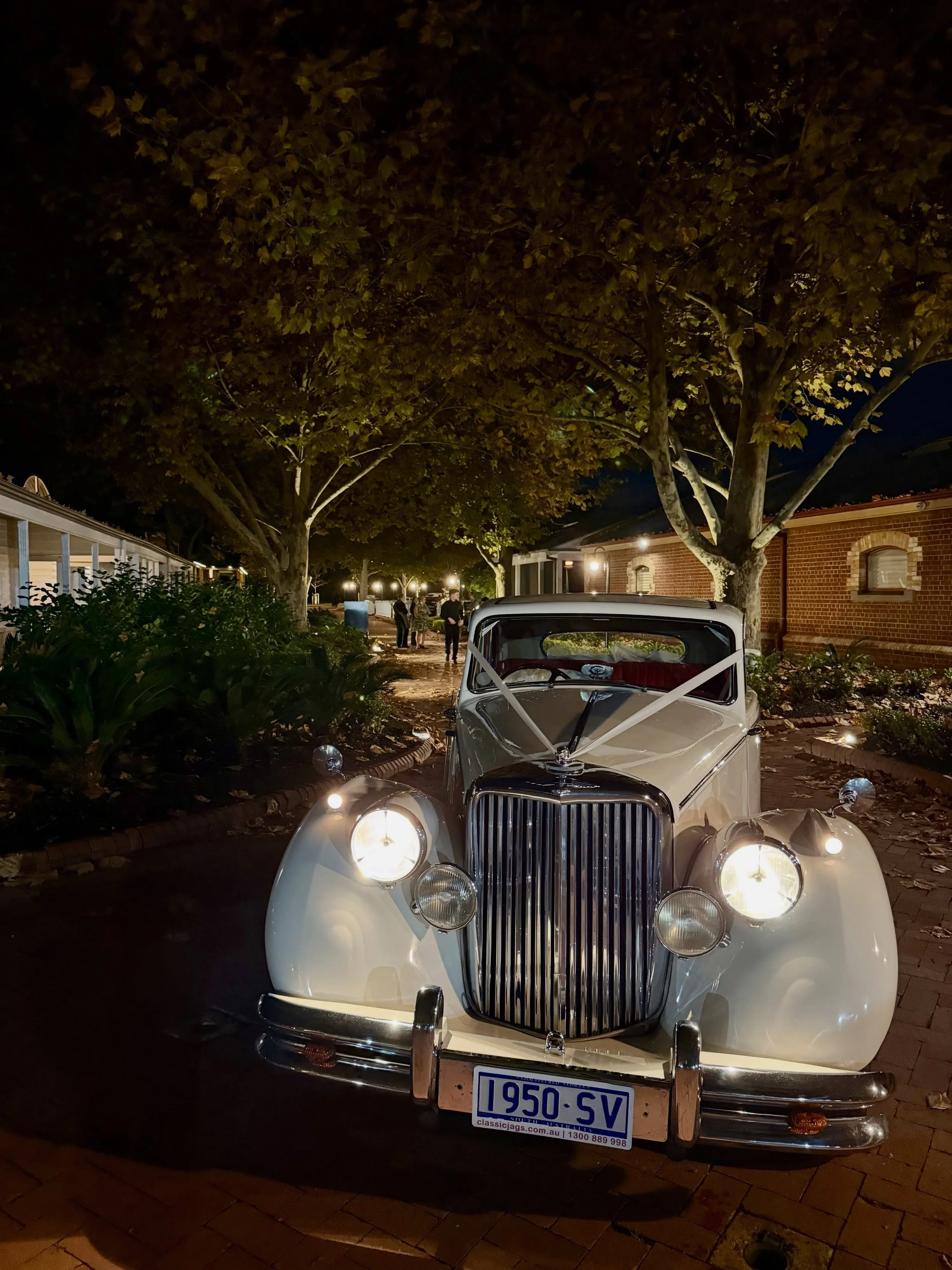 Elegant and timeless late-night transfers in our classic jaguars! 🌙

What an amazing way to end a perfect celebration! 🙌🏼

Want to book your perfect getaway ride? Contact us today! 
🔗 Link in Bio 
📞 1300 889 998 
💌 info@classicjags.com.au 

#we