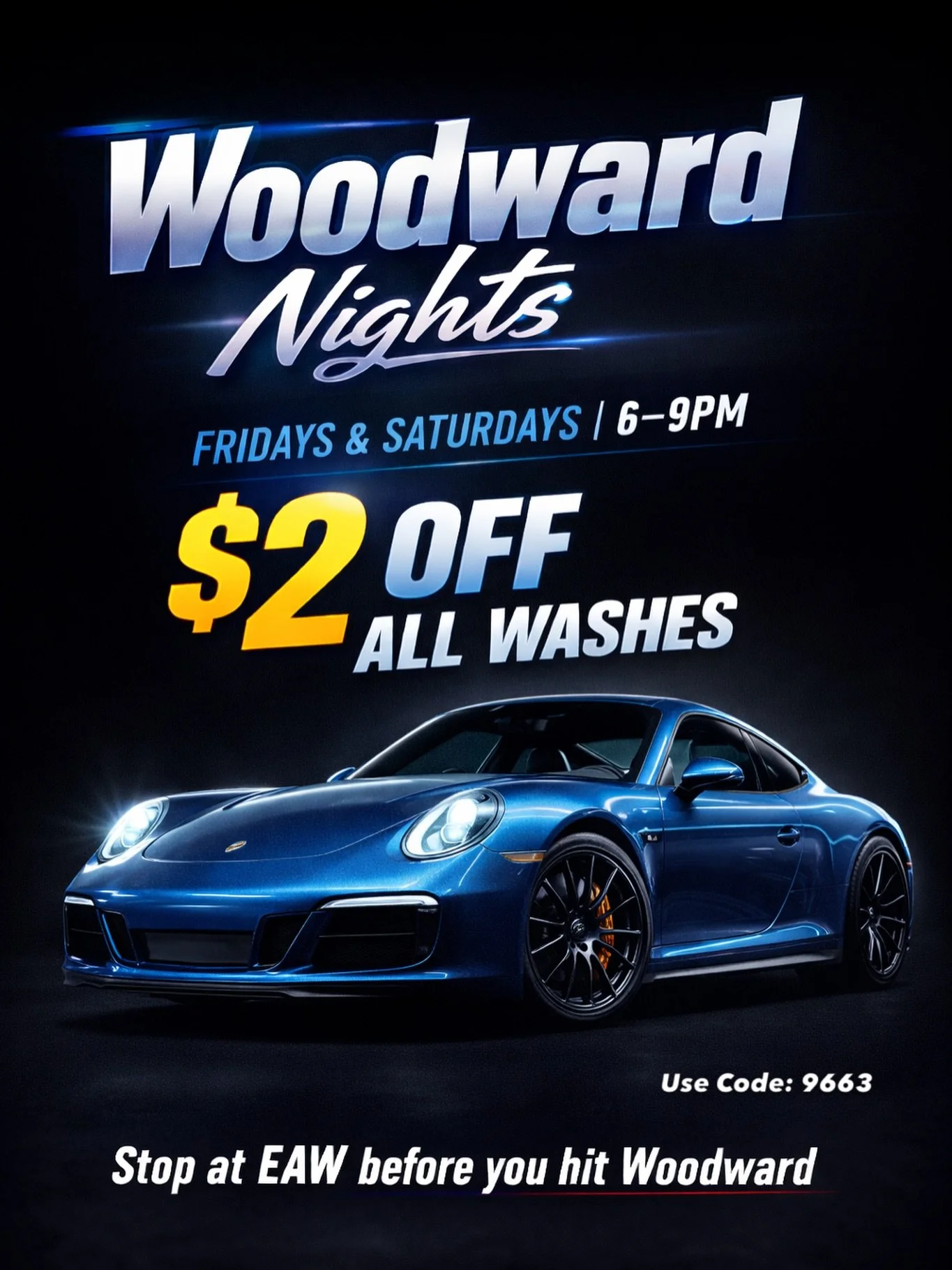 It&rsquo;s getting warmer&hellip; which means Woodward Nights are back! 

Enthusiast Auto Wash has you covered 🙌

Fridays + Saturdays | 6&ndash;9PM
$2 off all Touchless washes! 

USE CODE: 9663 at the kiosk! 

Pull up clean 🚗

📍26750 John R Rd &nd