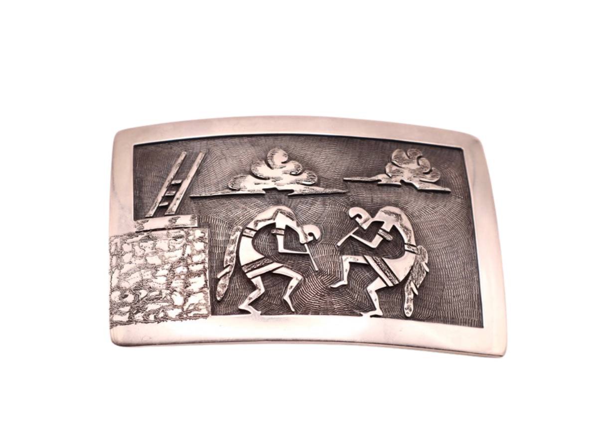 Phil Poseyesva Double Kokopelli Buckle