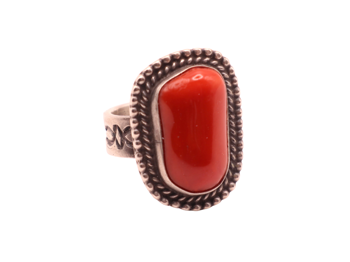 Verdy Jake Coral Adjustable Ring 8.5
