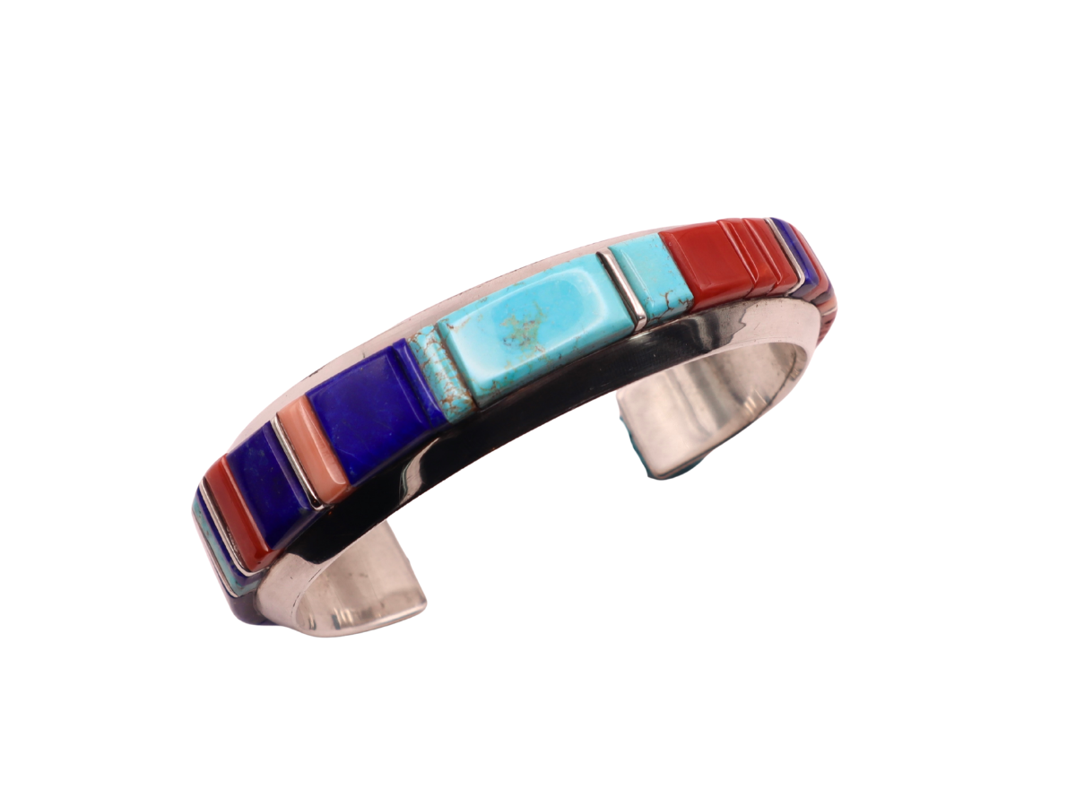 Wes Willie Lapis Coral Turquoise Bracelet 6.75ish