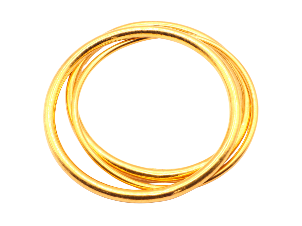Set of 3 Gurhan 24k Gold Bangles