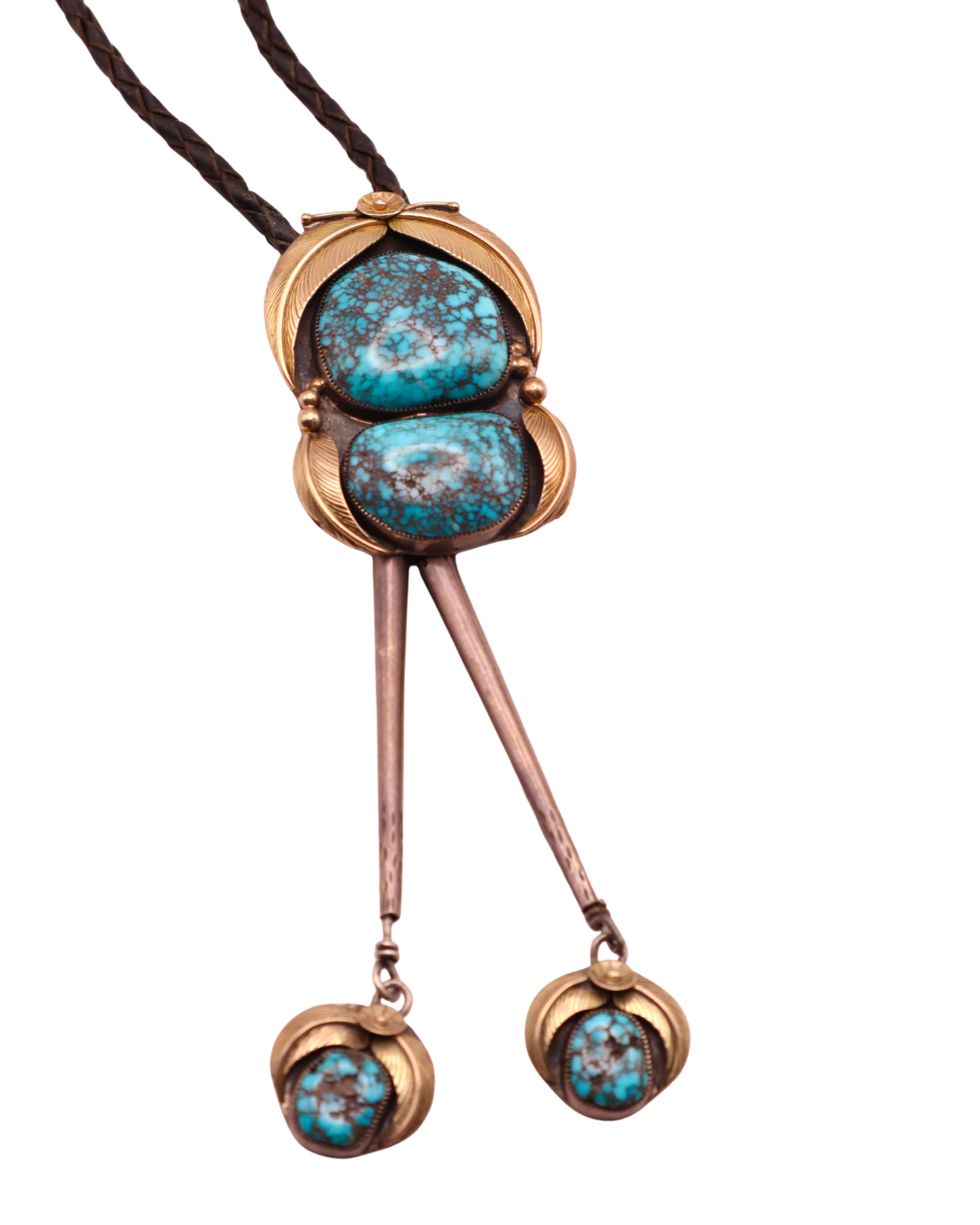 Timberline Spiderweb Gold and Silver Bolo