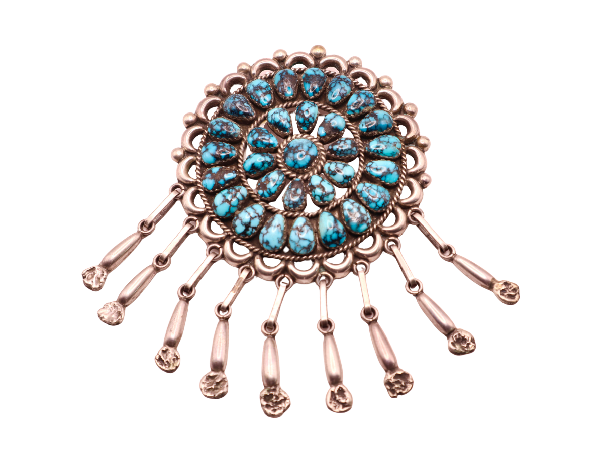 Lone Mountain Spiderweb Cluster Pin w Dangles