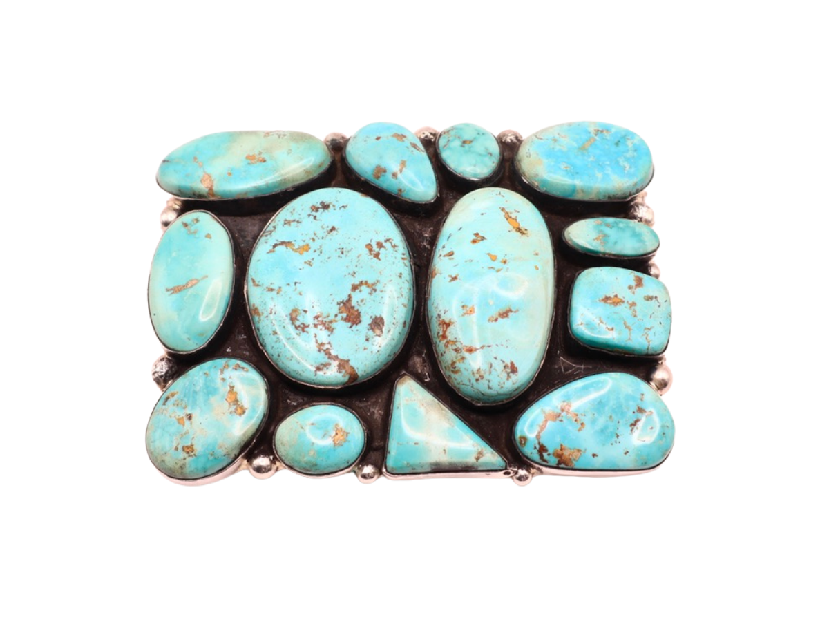 Scattered Pale Green Turquoise Buckle