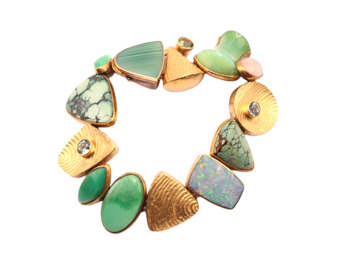 Jeff and Susan Wise Gold Link Bracelet 7.5